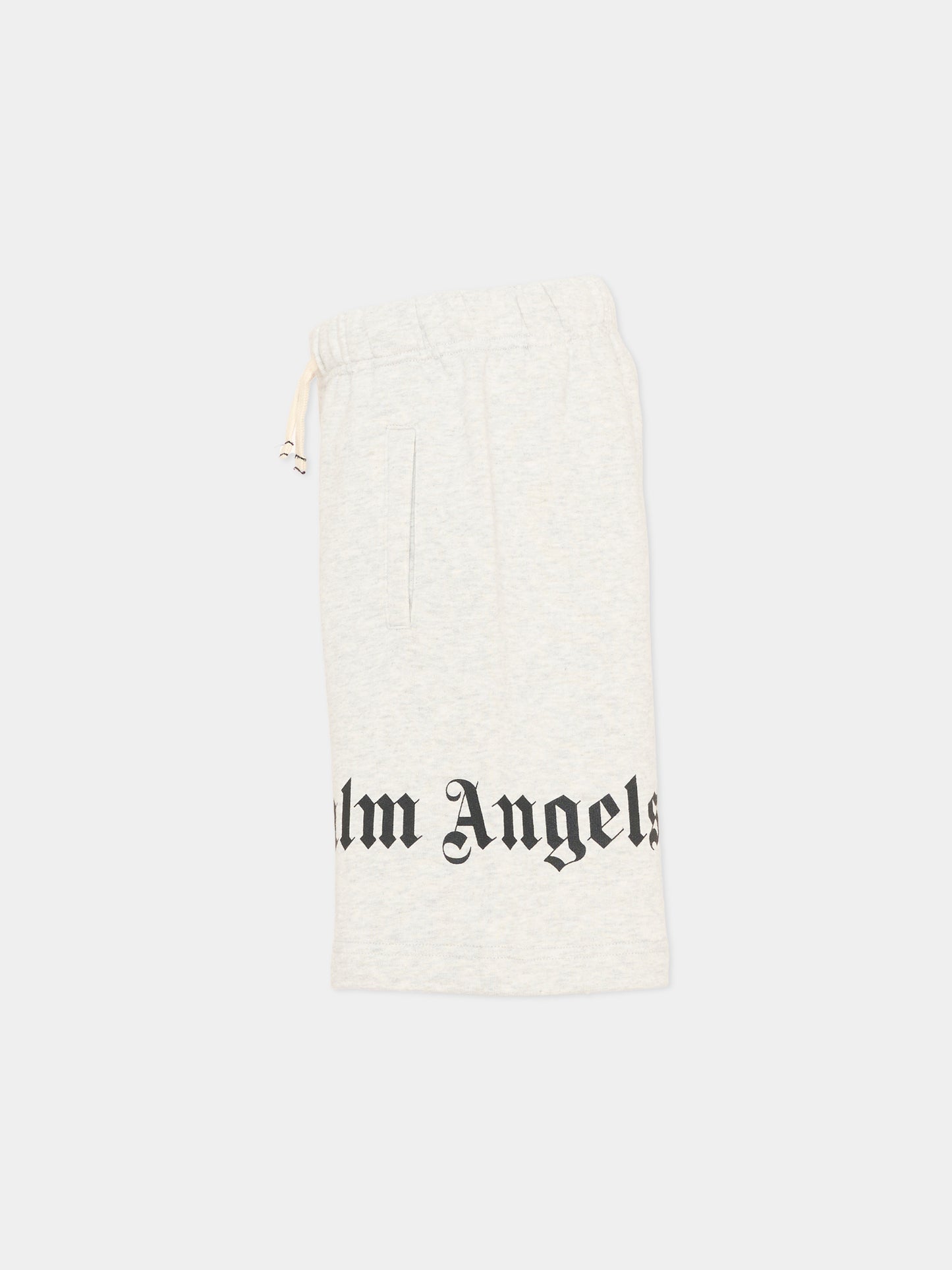 Shorts sportivi grigi per bambini con logo,Palm Angels,PBCI006S26FLE001 101