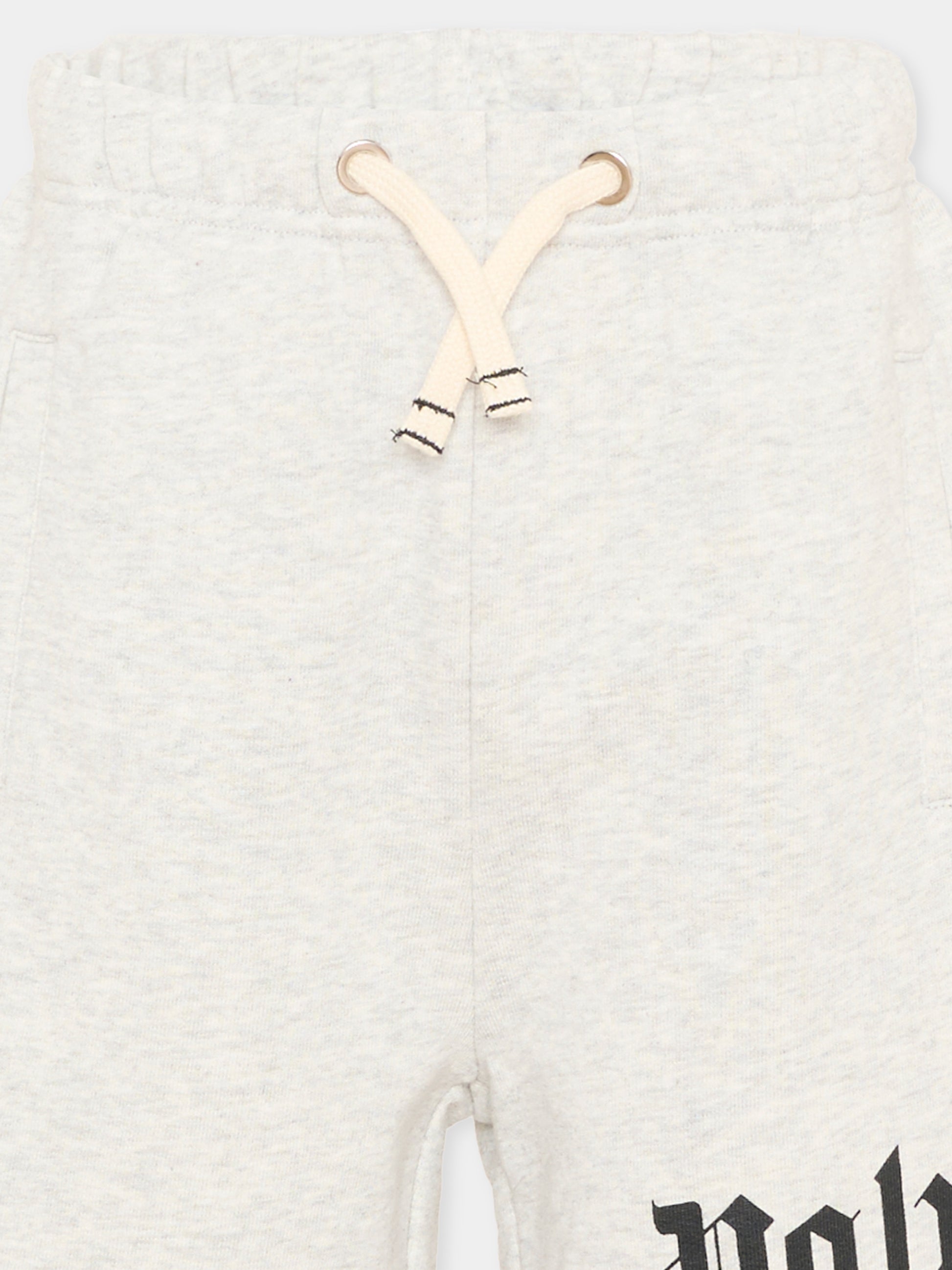 Shorts sportivi grigi per bambini con logo,Palm Angels,PBCI006S26FLE001 101