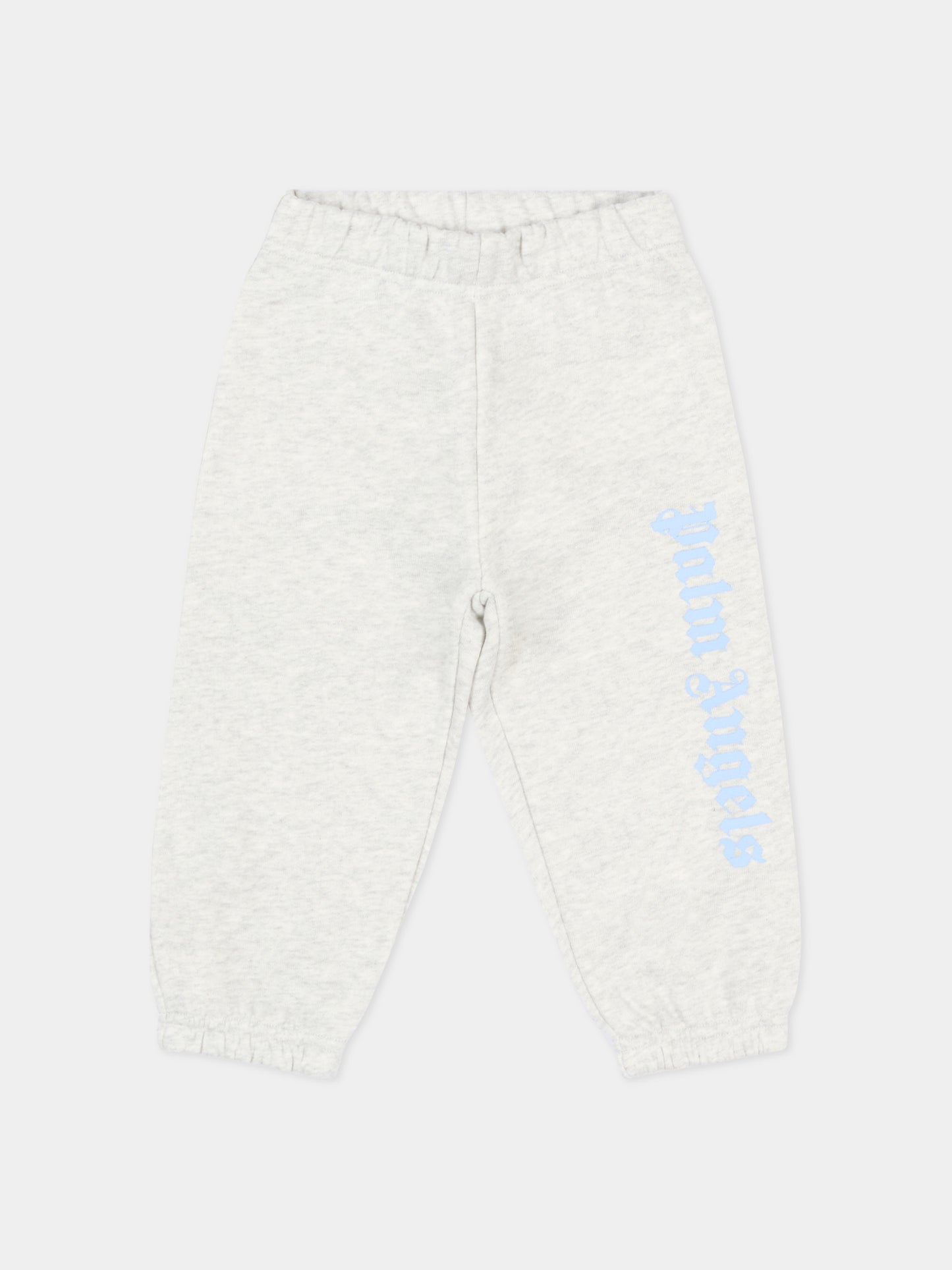 Pantaloni sportivi grigi per neonati con logo,Palm Angels,PBXD001S26FLE001 101