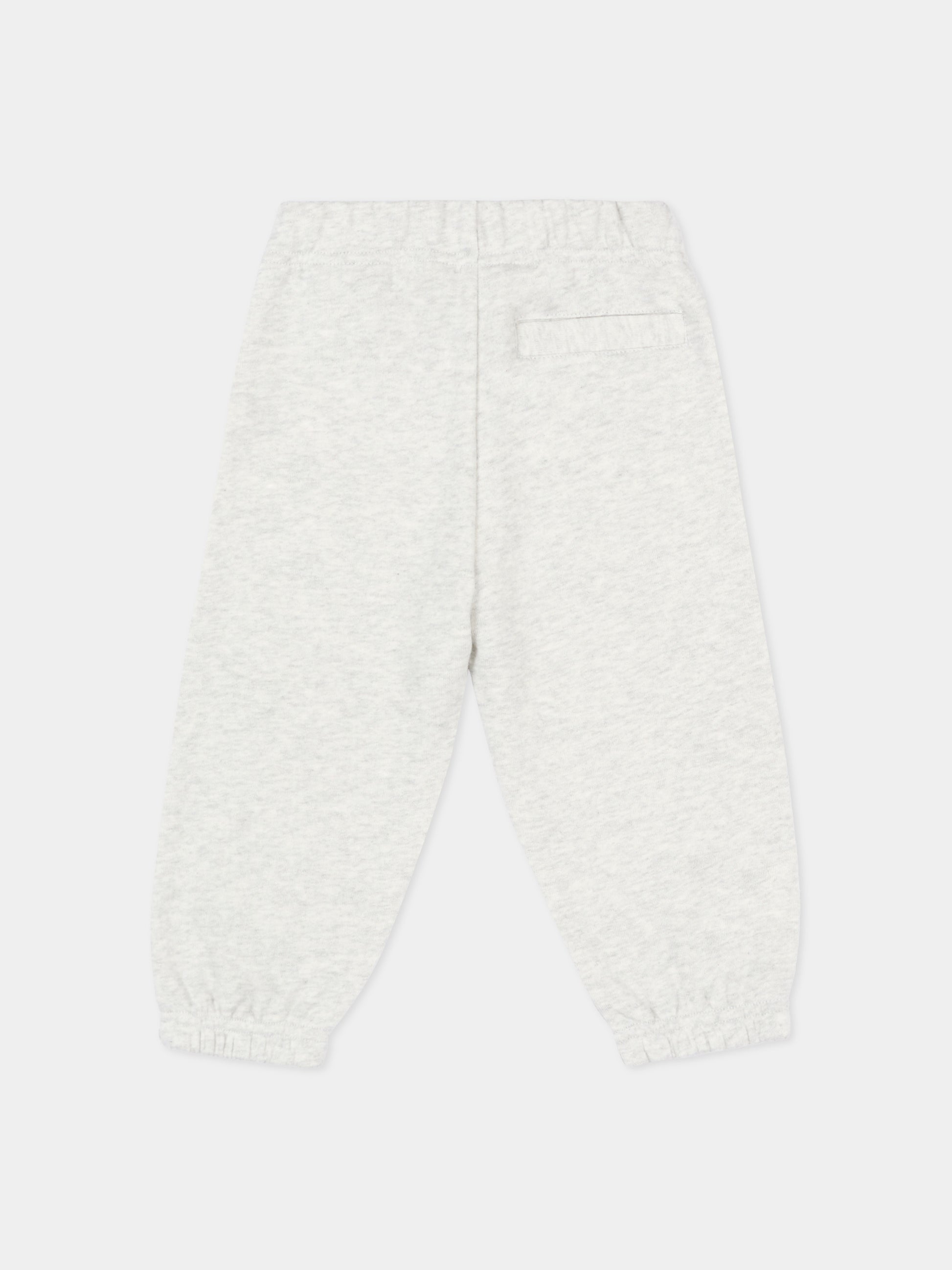 Pantaloni sportivi grigi per neonati con logo,Palm Angels,PBXD001S26FLE001 101