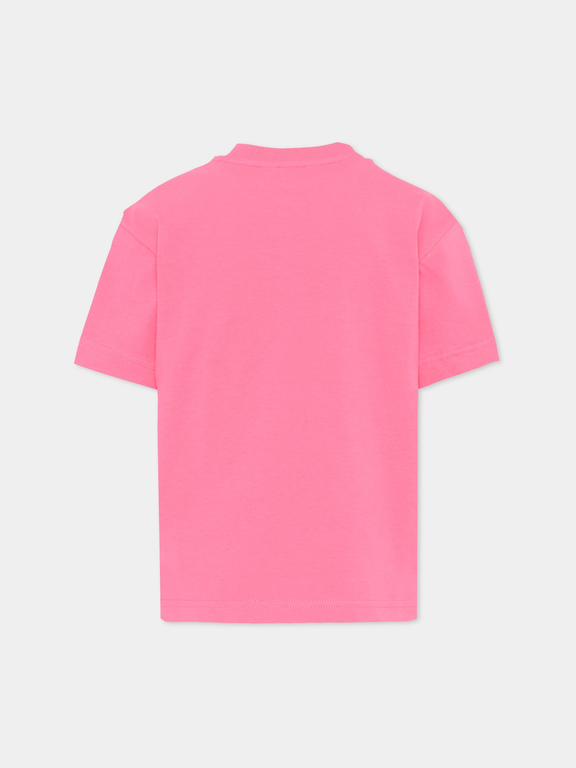 T-Shirt fucsia per bambina con Teddy Bear,Palm Angels,PGAA002S26JER001 044