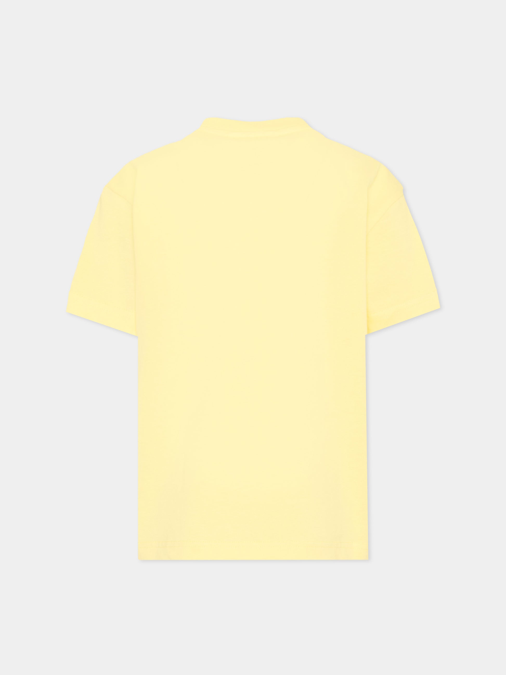 T-Shirt gialla per bambina con teddy bear,Palm Angels,PGAA002S26JER002 020