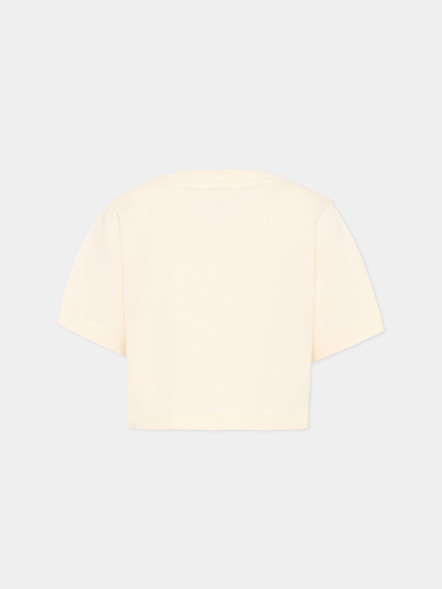 T-Shirt avorio Palm Angels per bambina,Palm Angels,PGAA004S26JER001 002