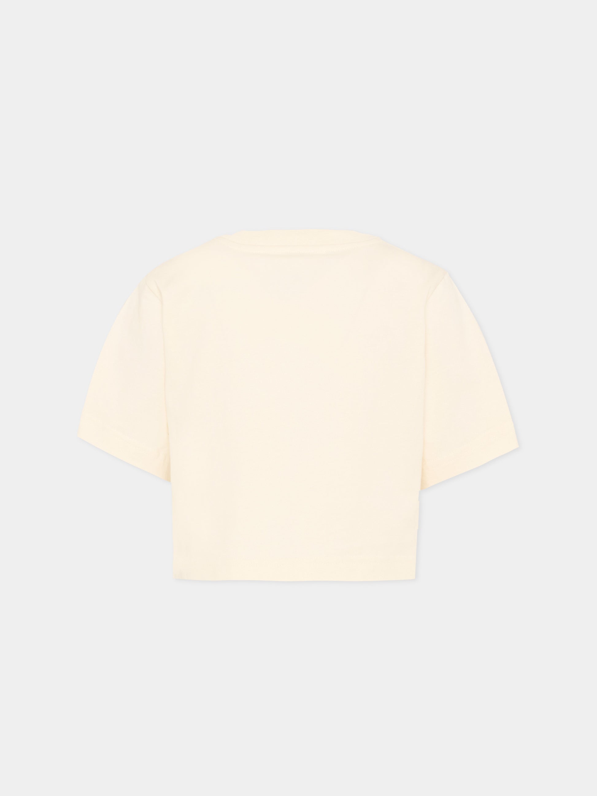 T-Shirt avorio Palm Angels per bambina,Palm Angels,PGAA004S26JER001 002