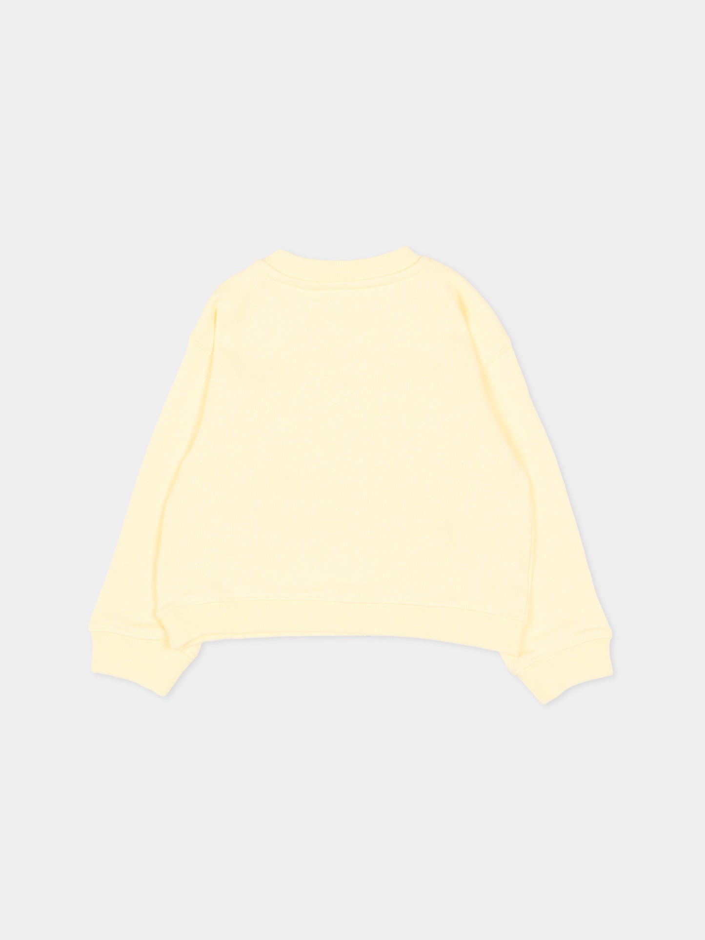 Felpa gialla per neonata con teddy bear,Palm Angels,PGXC001S26FLE003 020