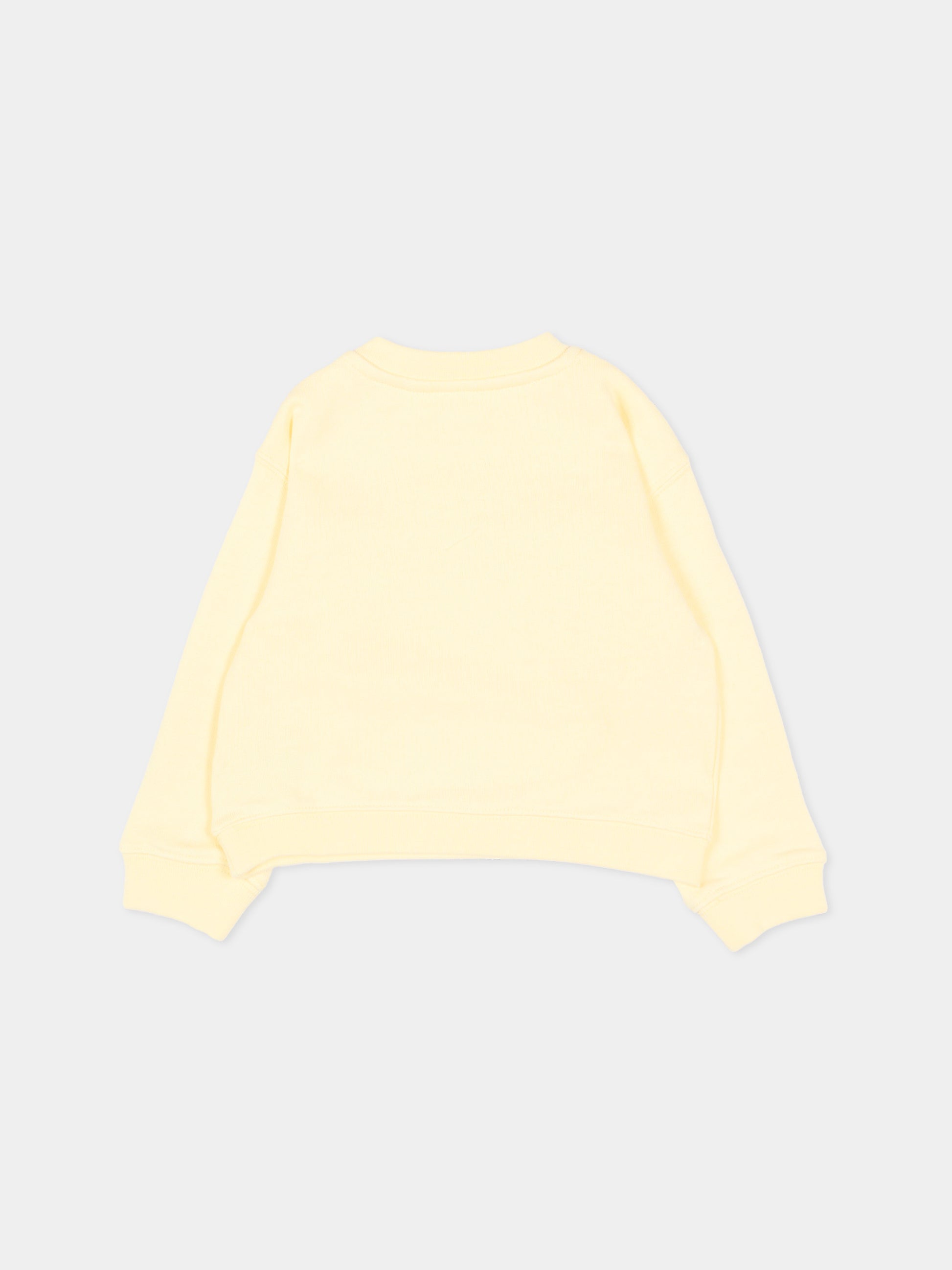 Felpa gialla per neonata con teddy bear,Palm Angels,PGXC001S26FLE003 020