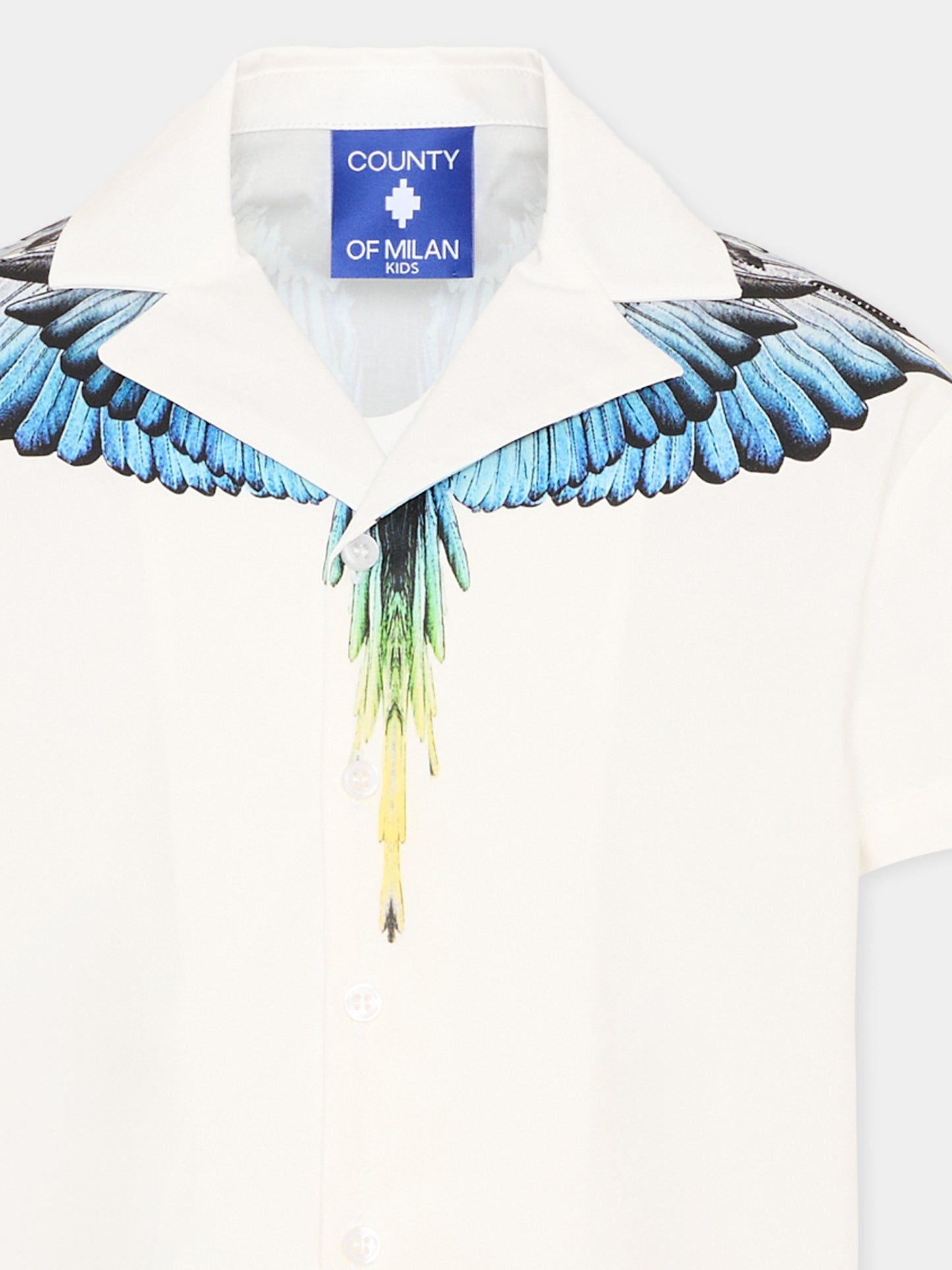 Camicia bianca per bambino con ali,County Of Milan Kids,S6CMJBSI123 412