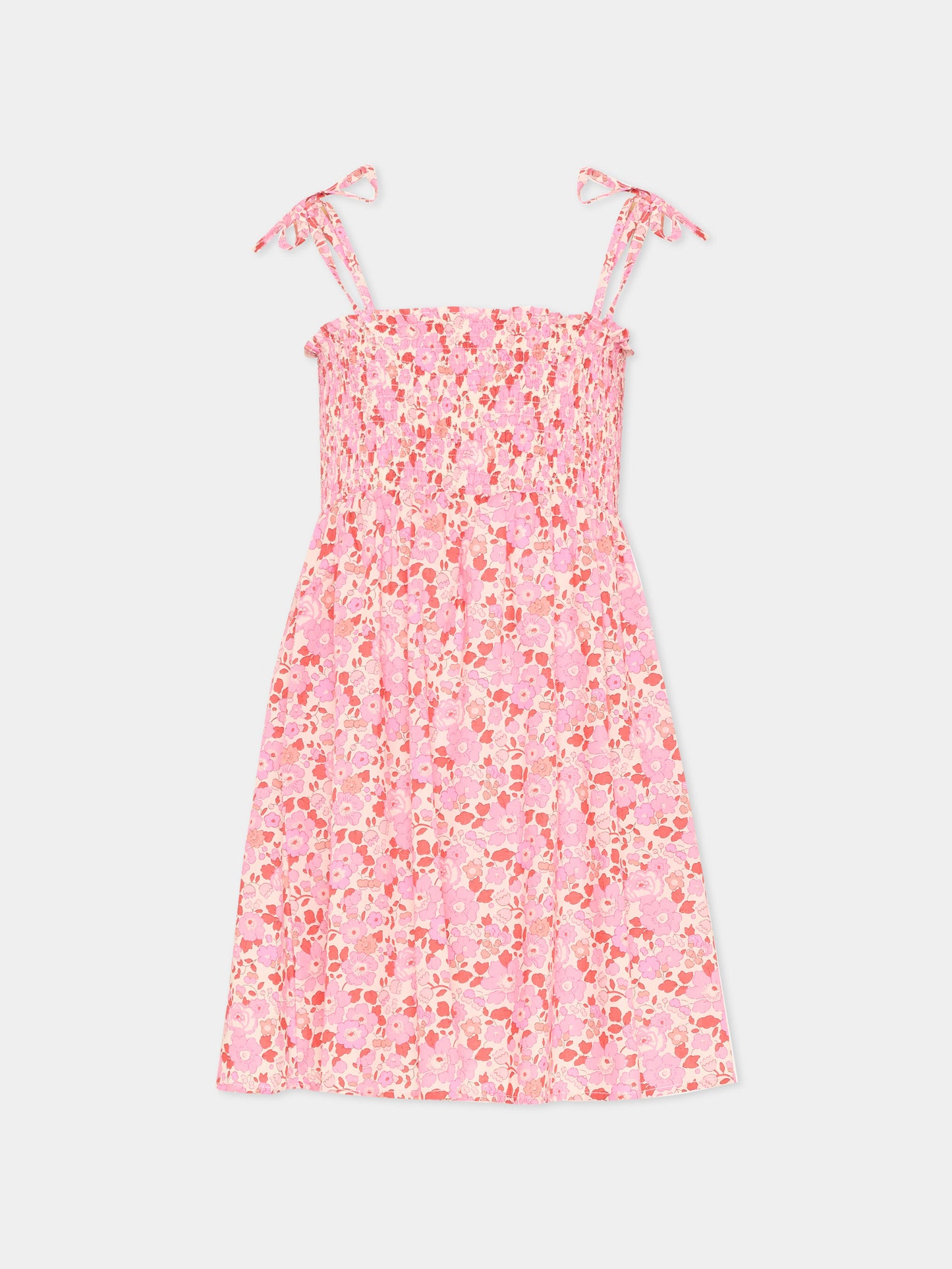 Copricostume rosa floreale per bambina,Pesciolino Rosso,ABI LIBERTY S 166