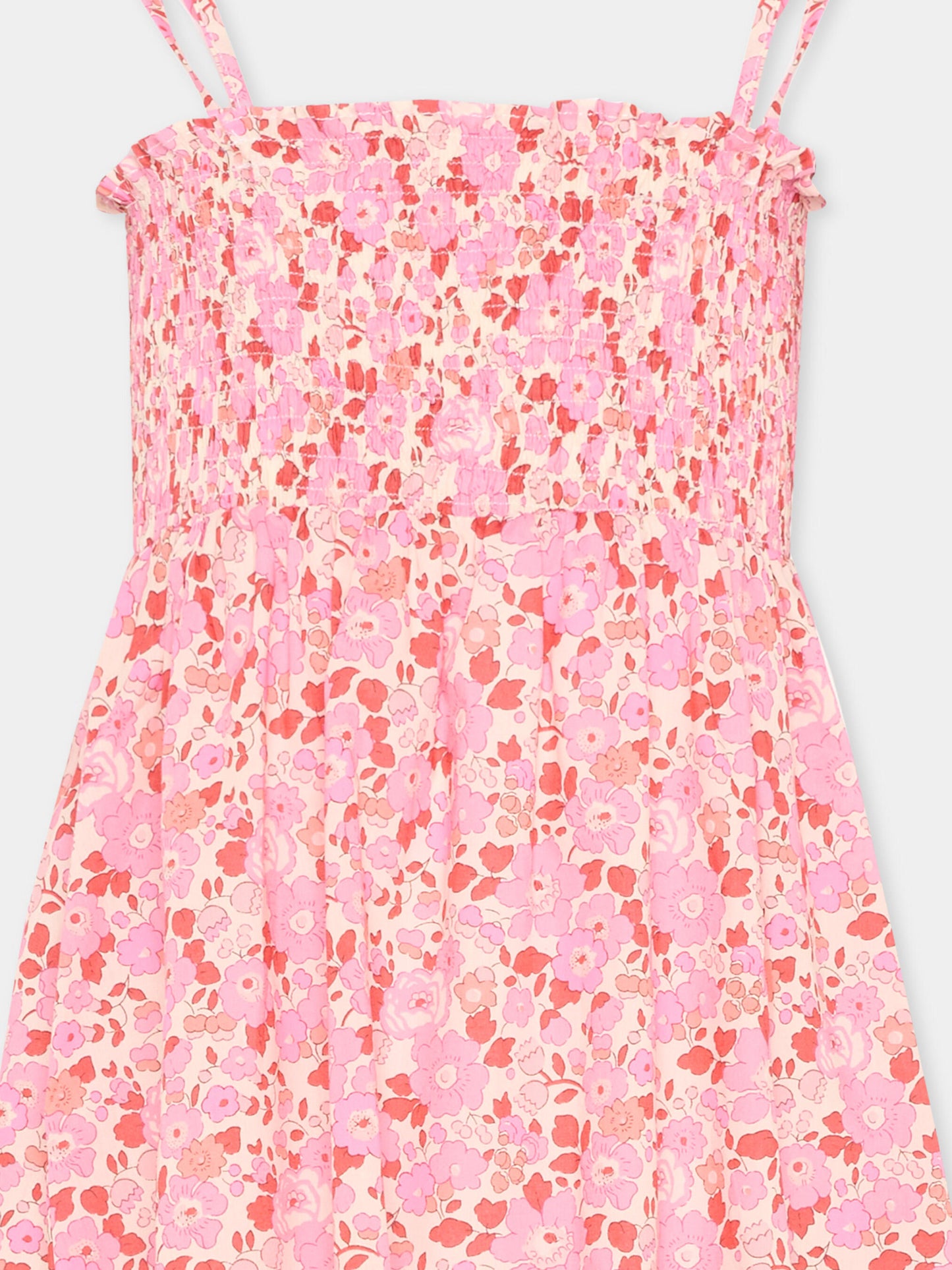 Copricostume rosa floreale per bambina,Pesciolino Rosso,ABI LIBERTY S 166