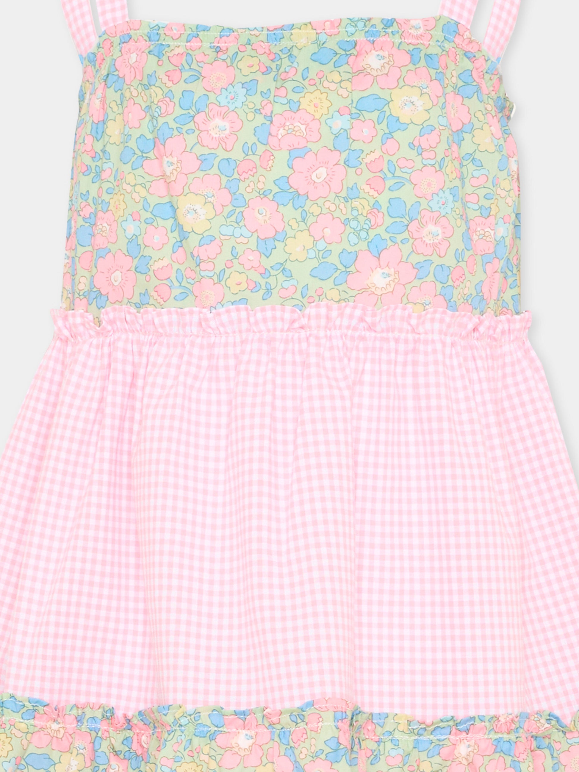 Copricostume rosa per bambina floreale,Pesciolino Rosso,ABI 14 PATCH S 184