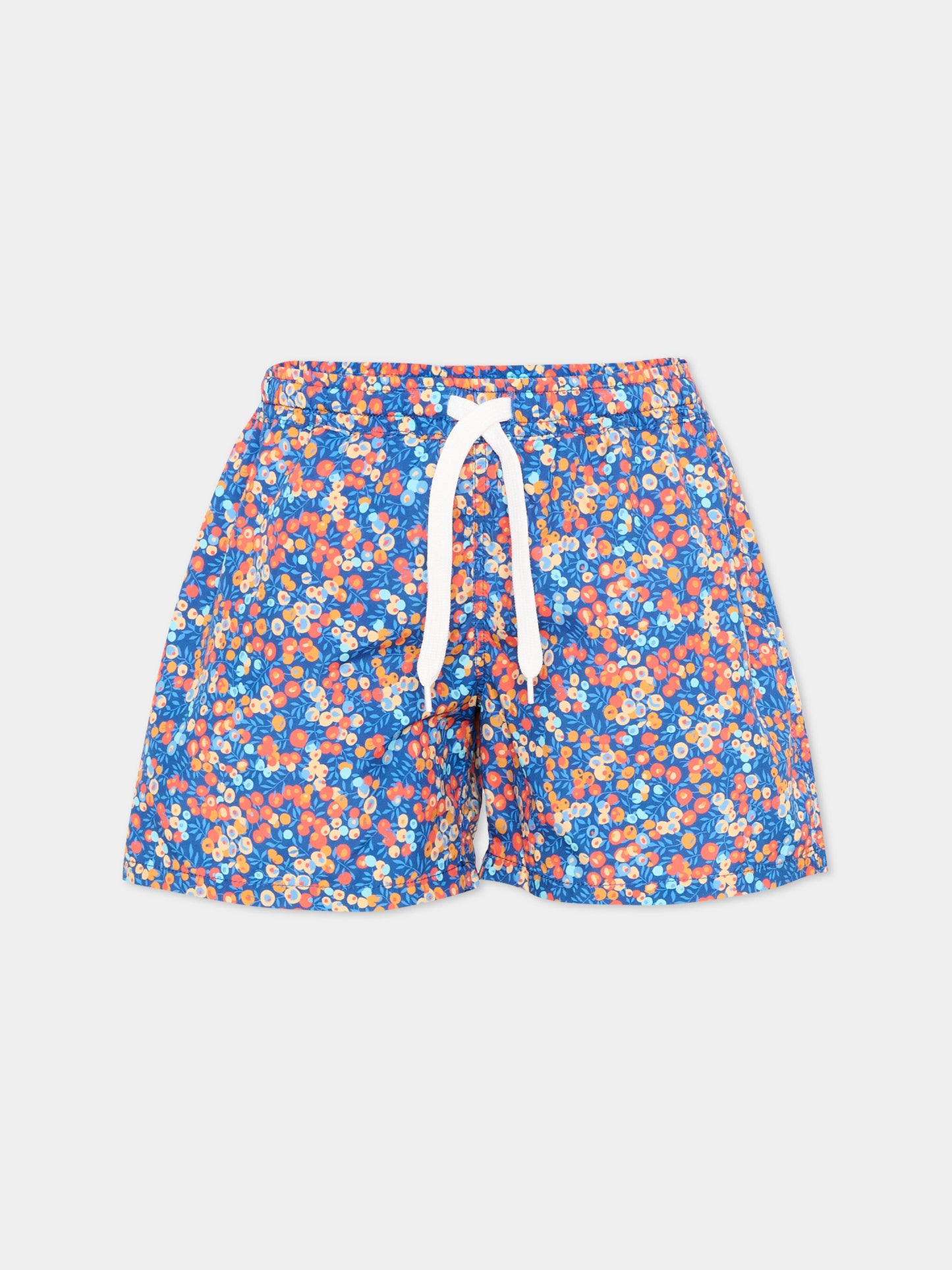 Boxer mare blu per bambino floreale,Pesciolino Rosso,M3 S 194
