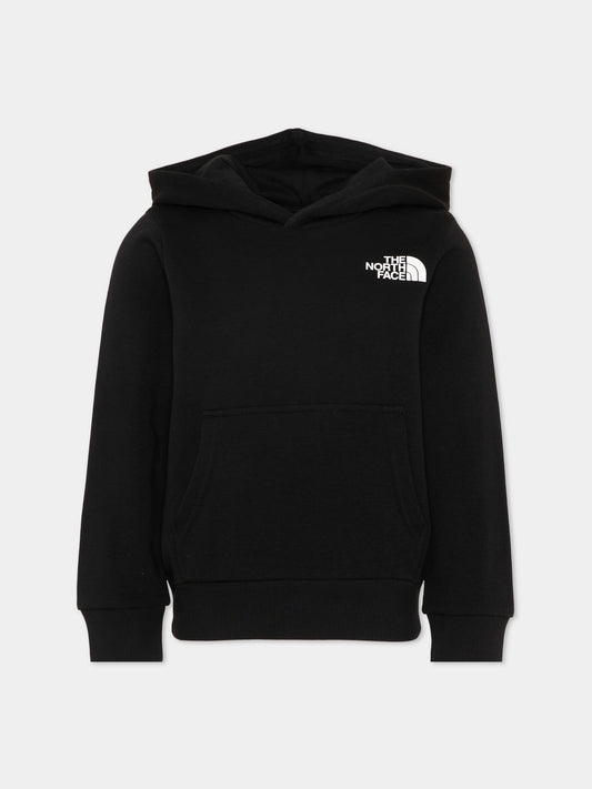 Felpa nera per bambini con logo,The North Face Kids,NF0A8GR4JK31