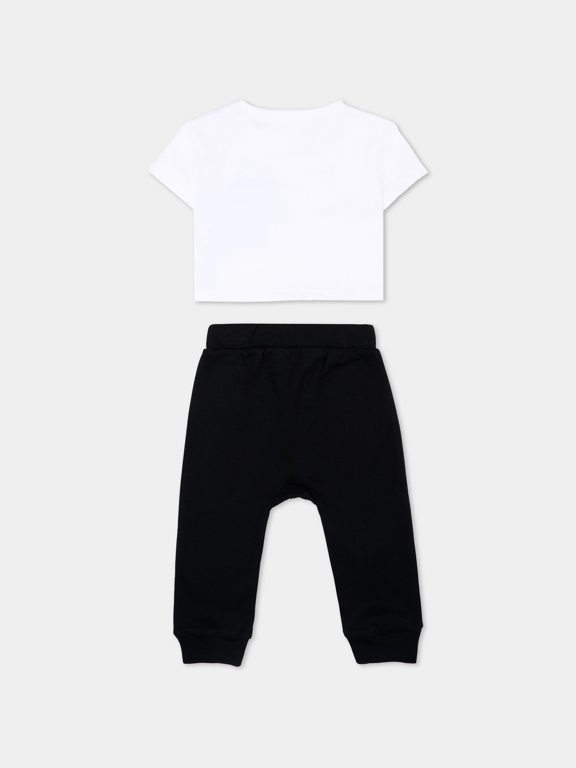 Completo sportivo bianco per neonato con logo,Karl Lagerfeld Kids,Z31052 N50