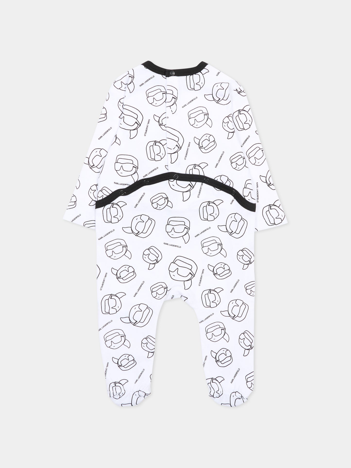 Set tutine bianco per neonato con Karl Lagerfeld,Karl Lagerfeld Kids,Z31053 N50