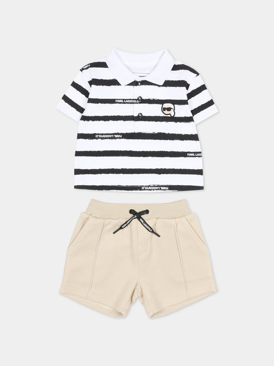 Completo multicolor per neonato con patch Karl Lagerfeld,Karl Lagerfeld Kids,Z31068 10P
