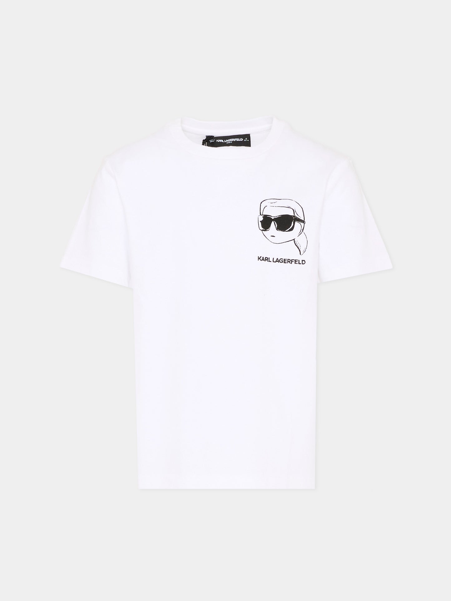 T-shirt bianca per bambino con Ikonik Karl,Karl Lagerfeld Kids,Z31103 10P