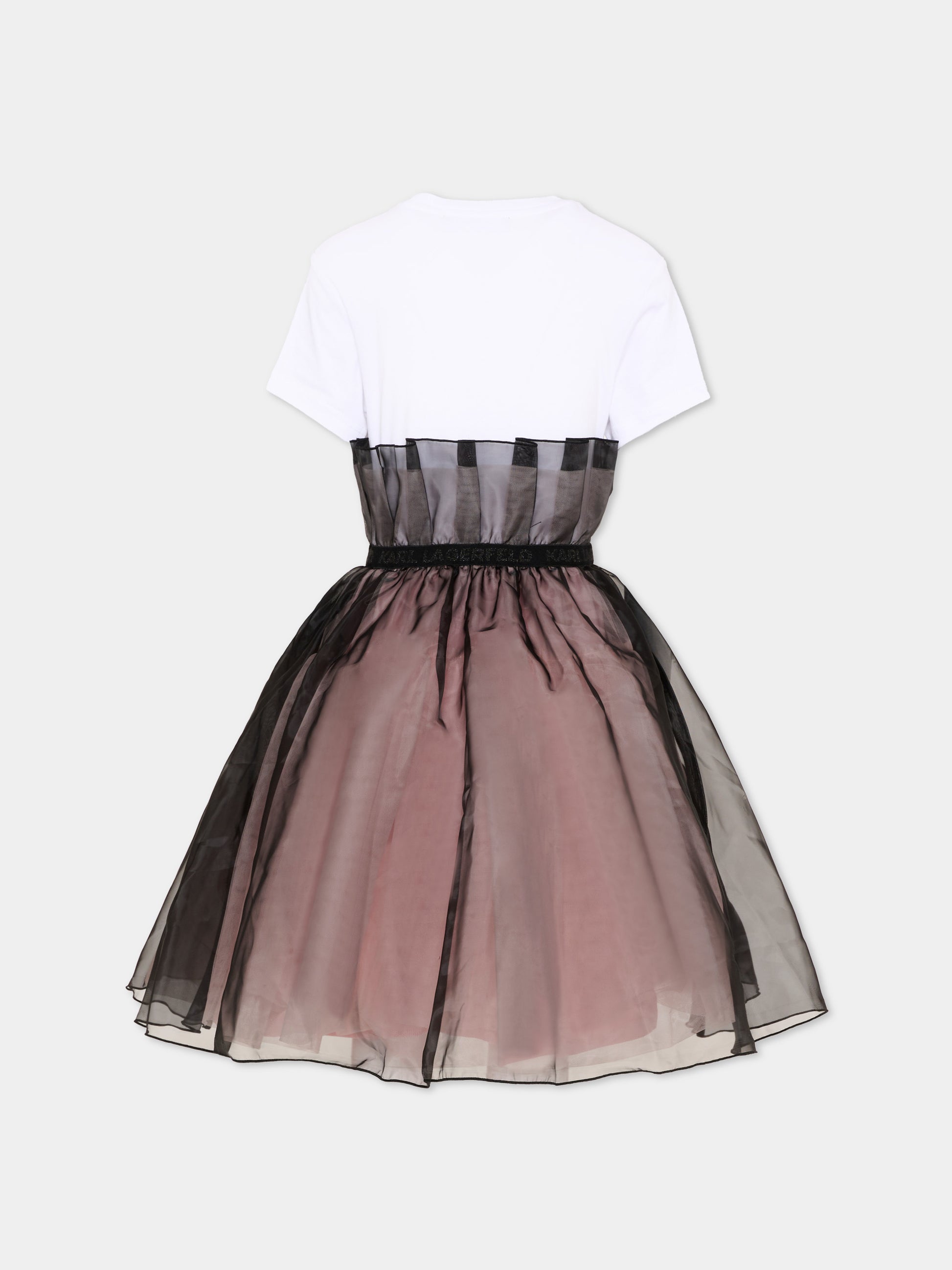 Abito multicolor per bambina con logo,Karl Lagerfeld Kids,Z31140 N54