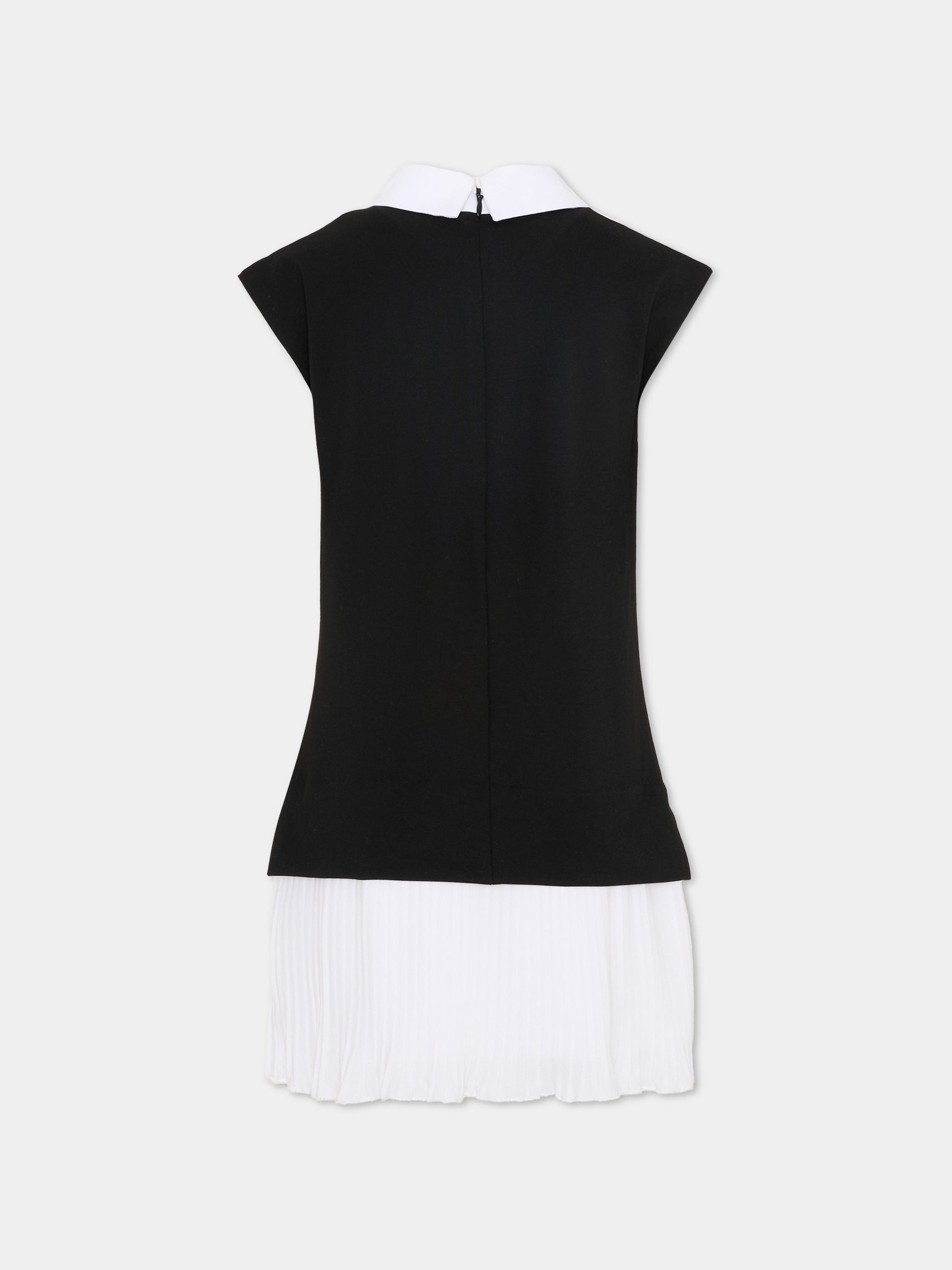 Vestito nero per bambina con logo,Karl Lagerfeld Kids,Z31151 M41