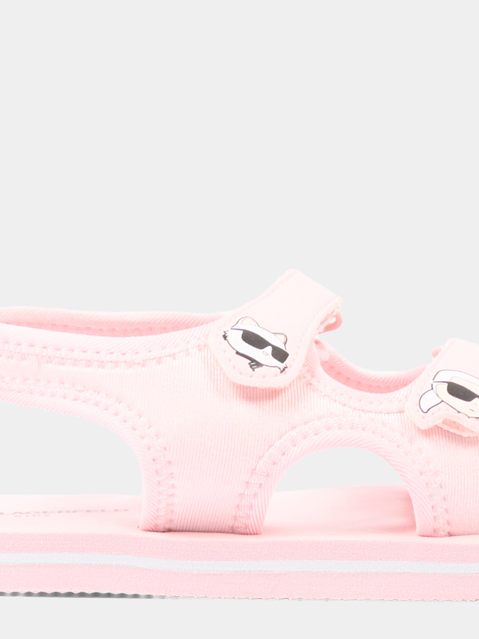 Sandali rosa per bambina con Ikonik Karl,Karl Lagerfeld Kids,Z31183 46F