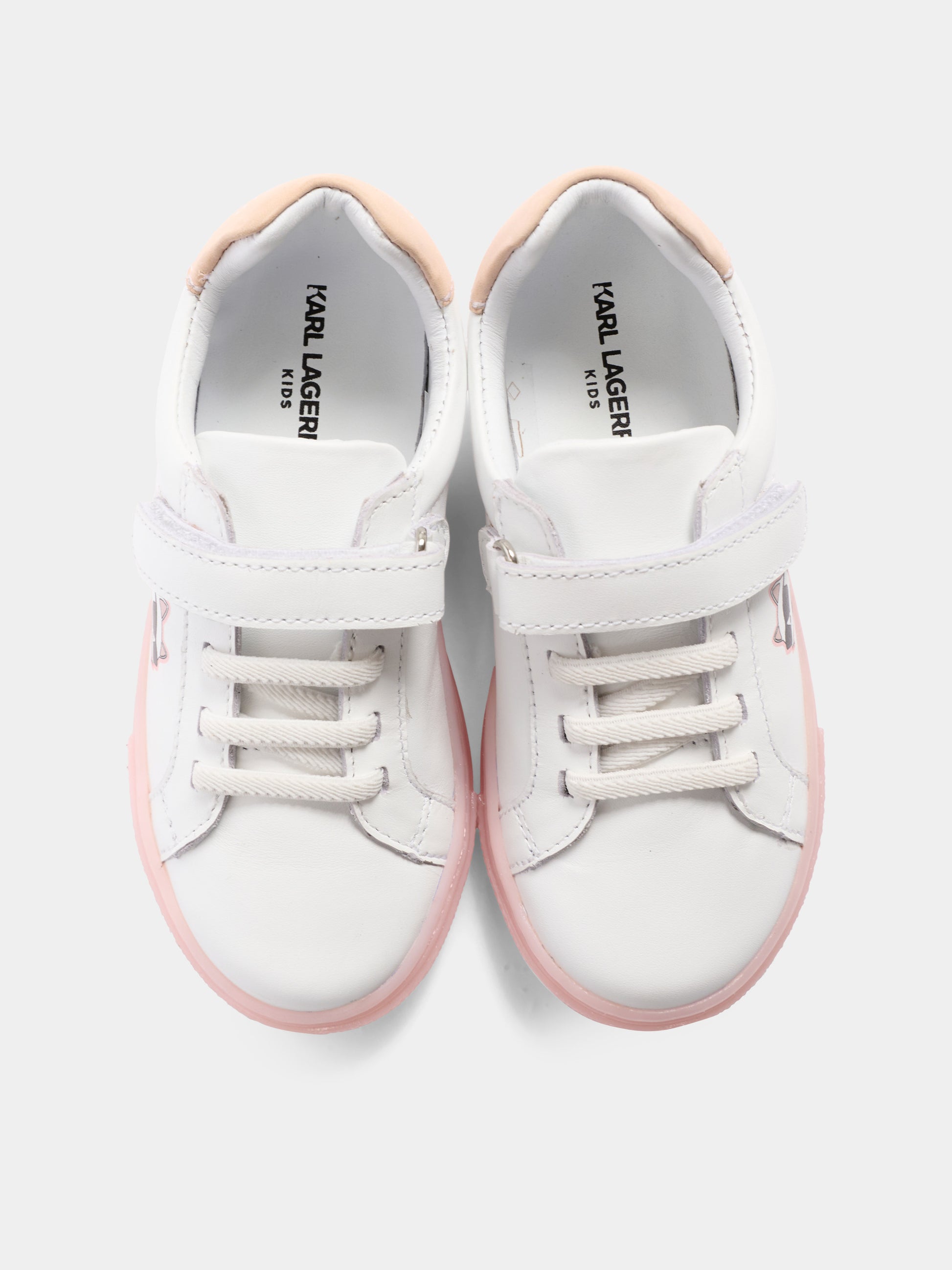 Sneakers bianche per bambina Ikonik,Karl Lagerfeld Kids,Z31184 10P