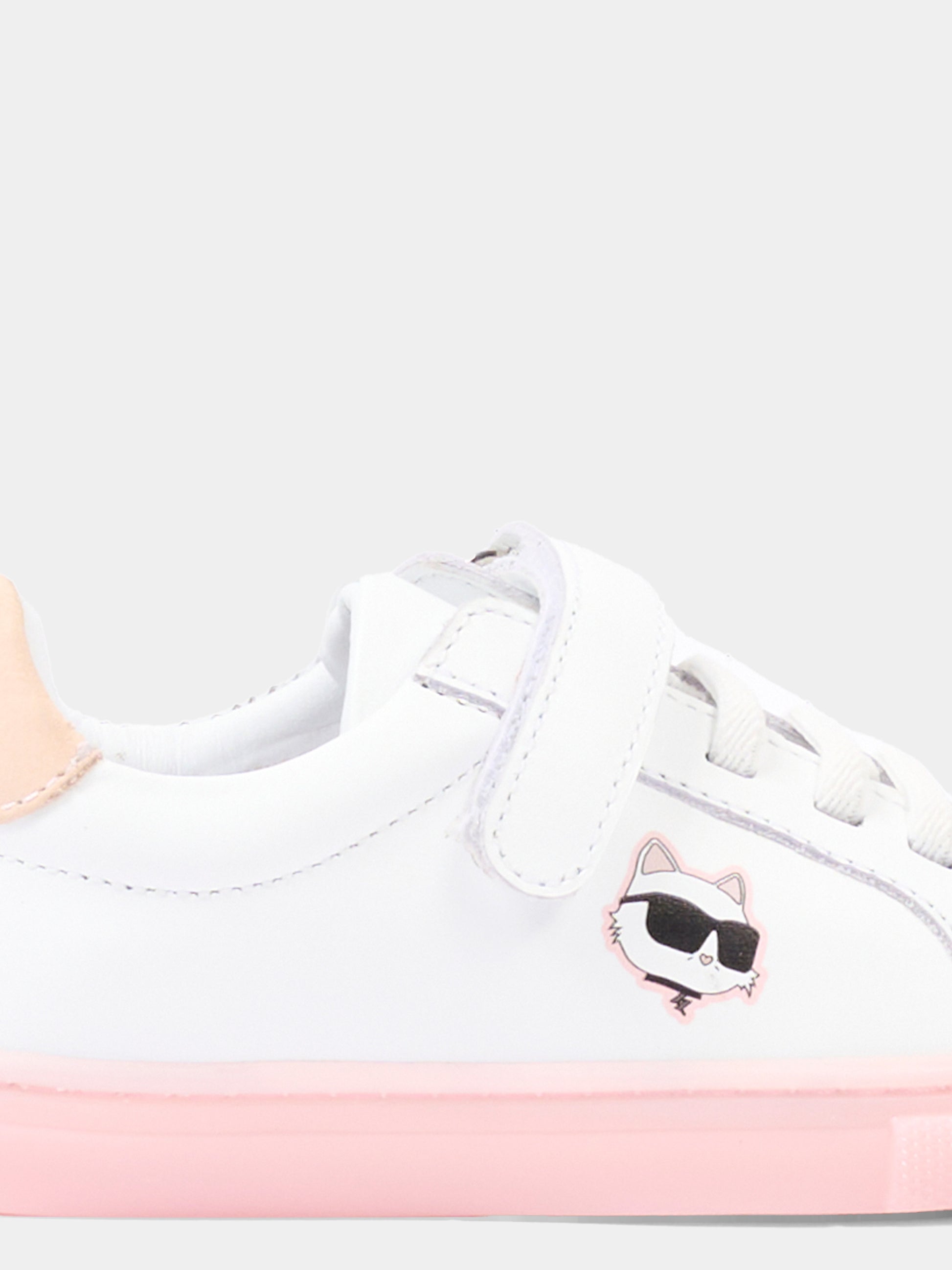 Sneakers bianche per bambina Ikonik,Karl Lagerfeld Kids,Z31184 10P