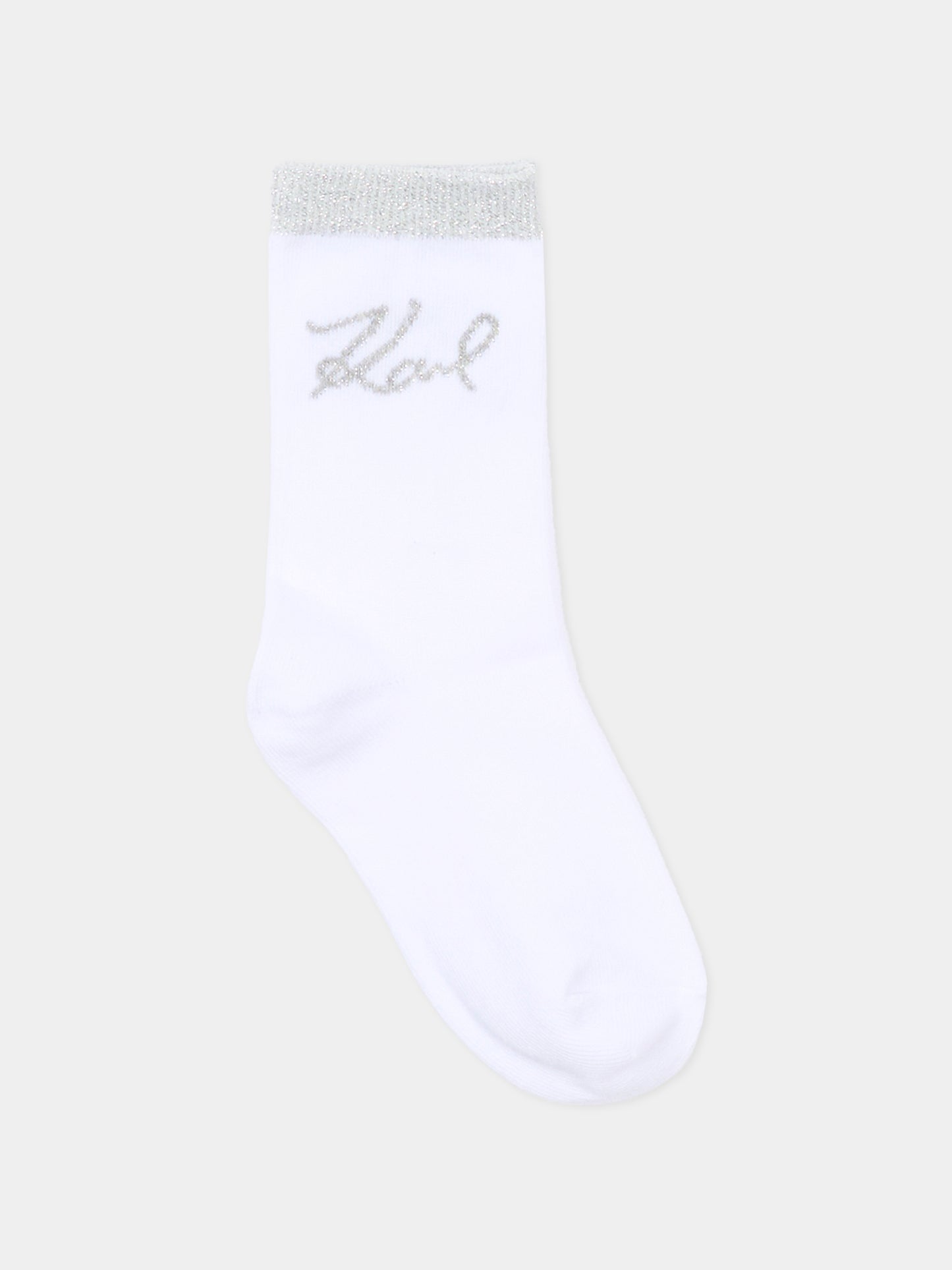 Set calzini grigi per bambina con Choupette,Karl Lagerfeld Kids,Z31205 016