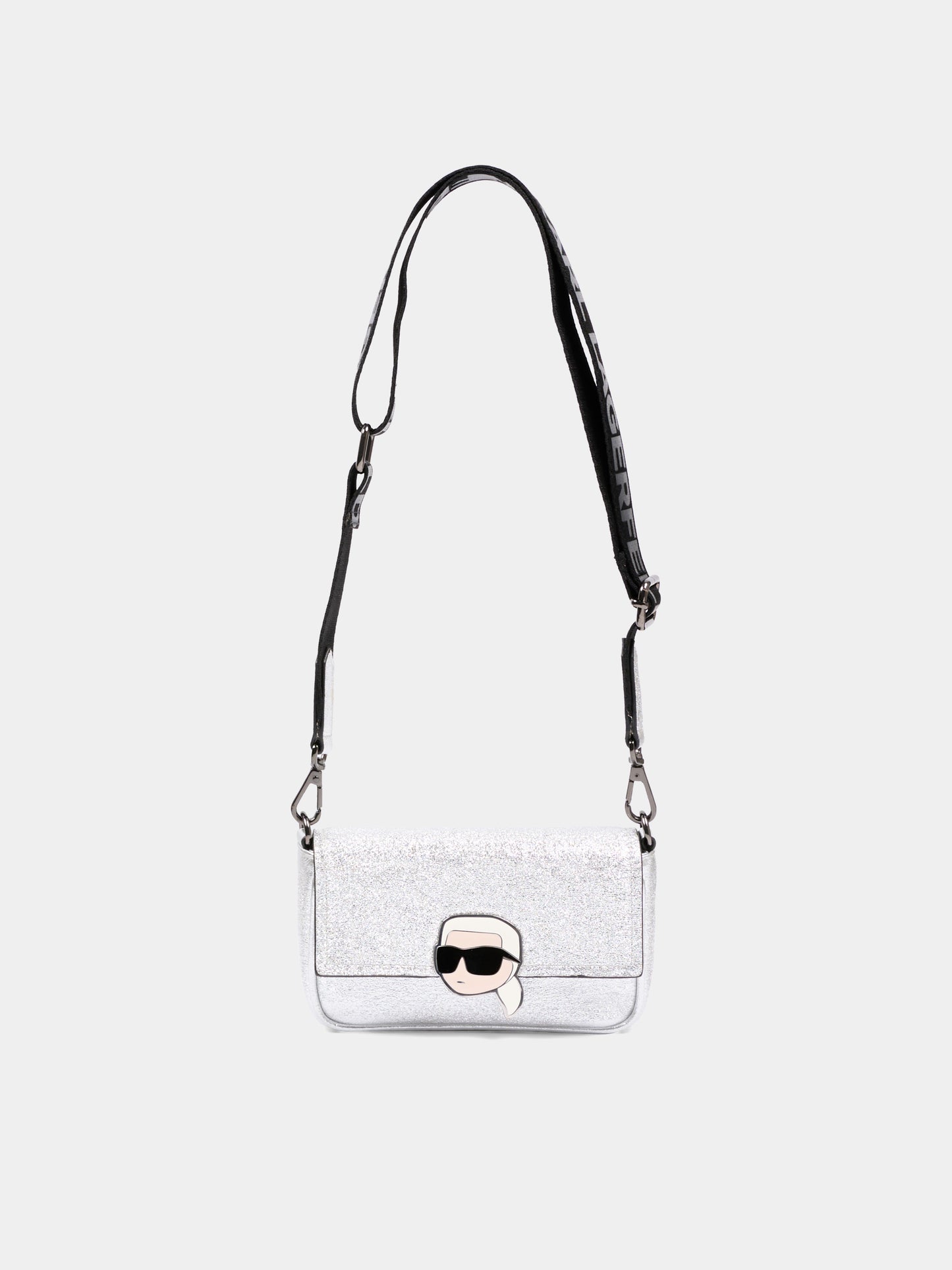 Borsa argento per bambina con Ikonik Karl,Karl Lagerfeld Kids,Z31218 016