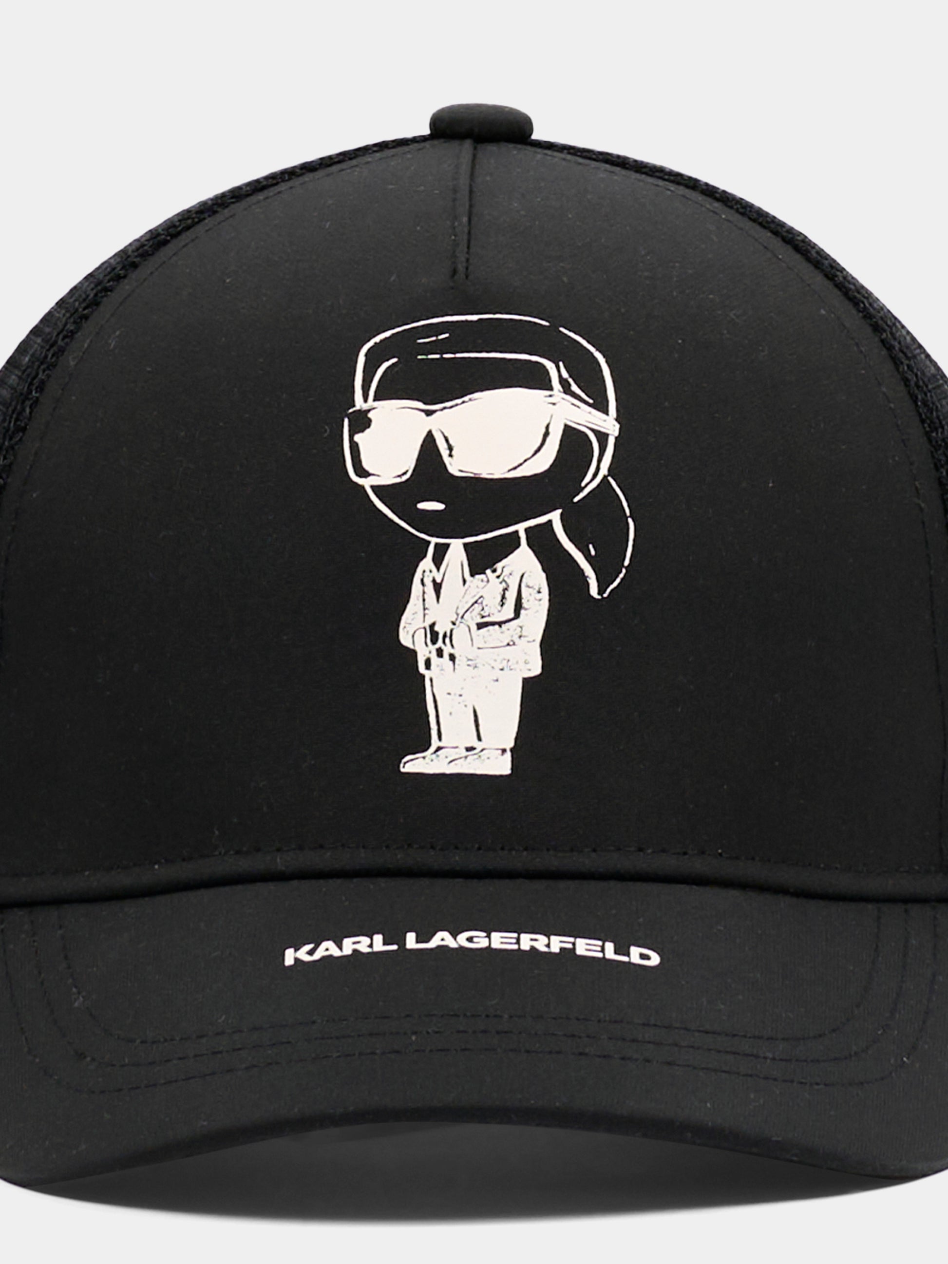 Cappello nero per bambino con stampa Ikonik Karl,Karl Lagerfeld Kids,Z31226 09B