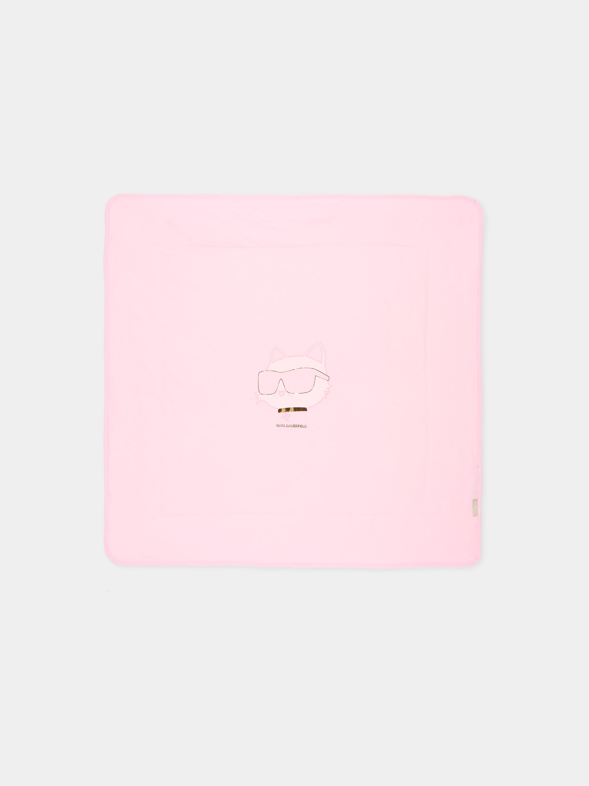 Coperta rosa per neonata con Choupette,Karl Lagerfeld Kids,Z31234 475