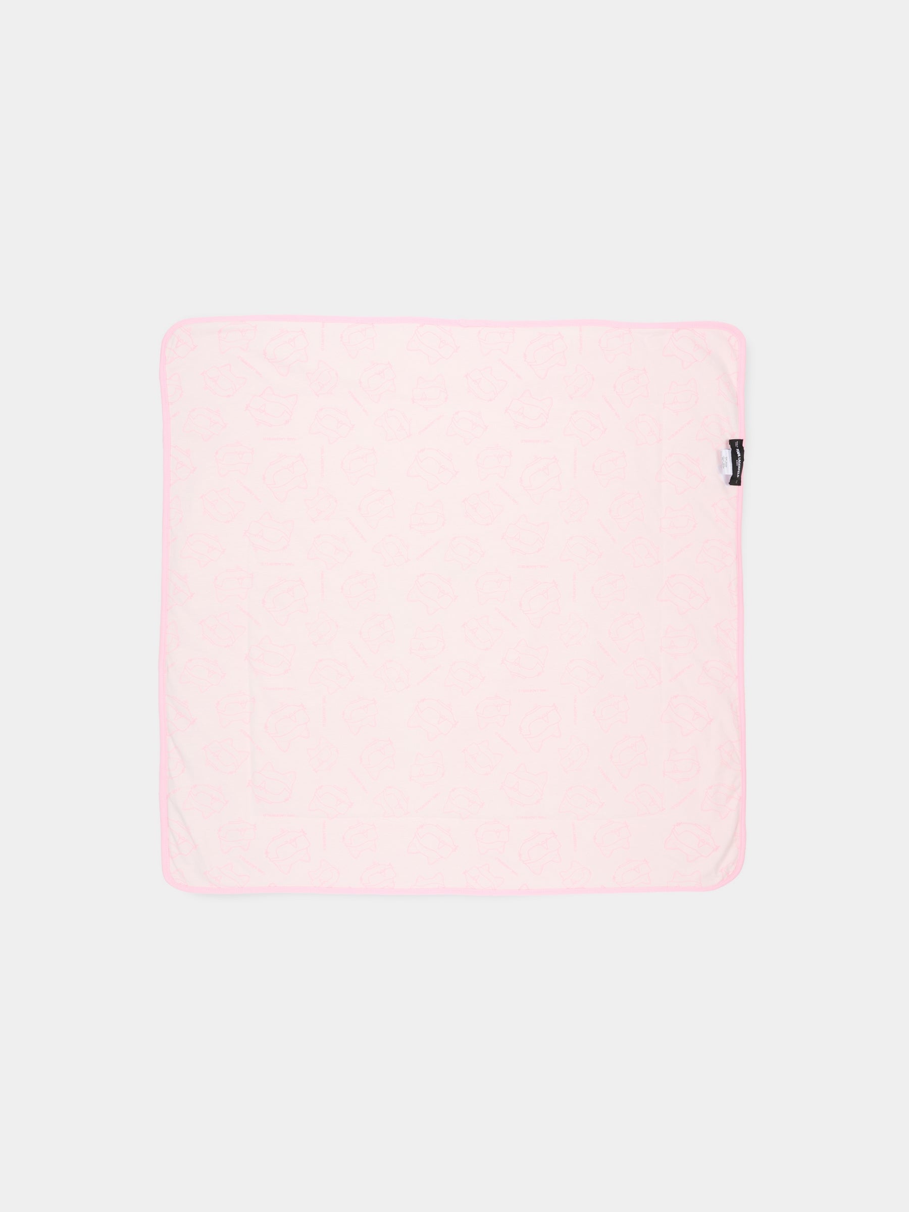 Coperta rosa per neonata con Choupette,Karl Lagerfeld Kids,Z31234 475