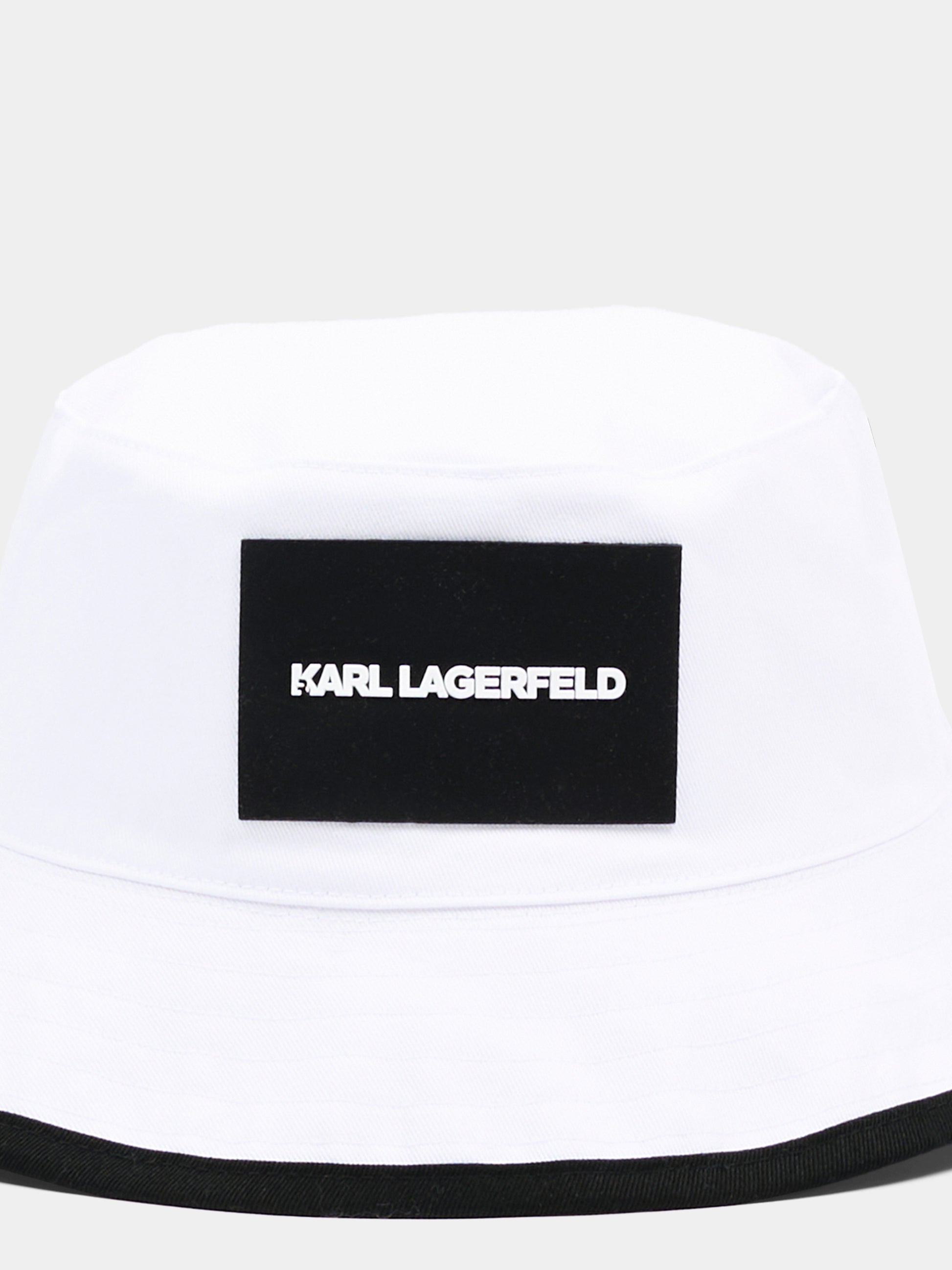 Cloche bianca per bambino con logo,Karl Lagerfeld Kids,Z31236 10P