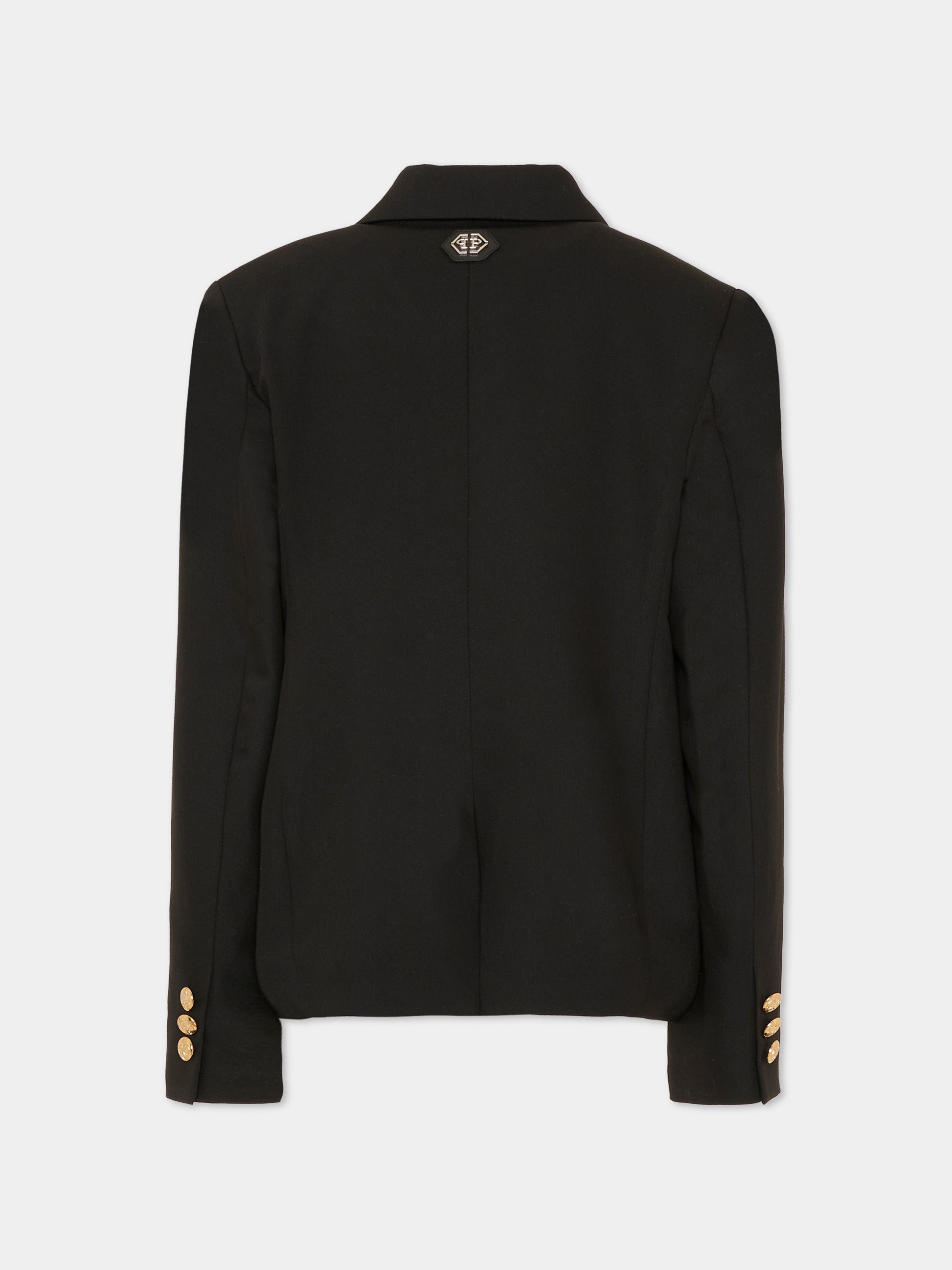 Giacca nera per bambino con logo,Philipp Plein Junior,S6PHJBJK078 110