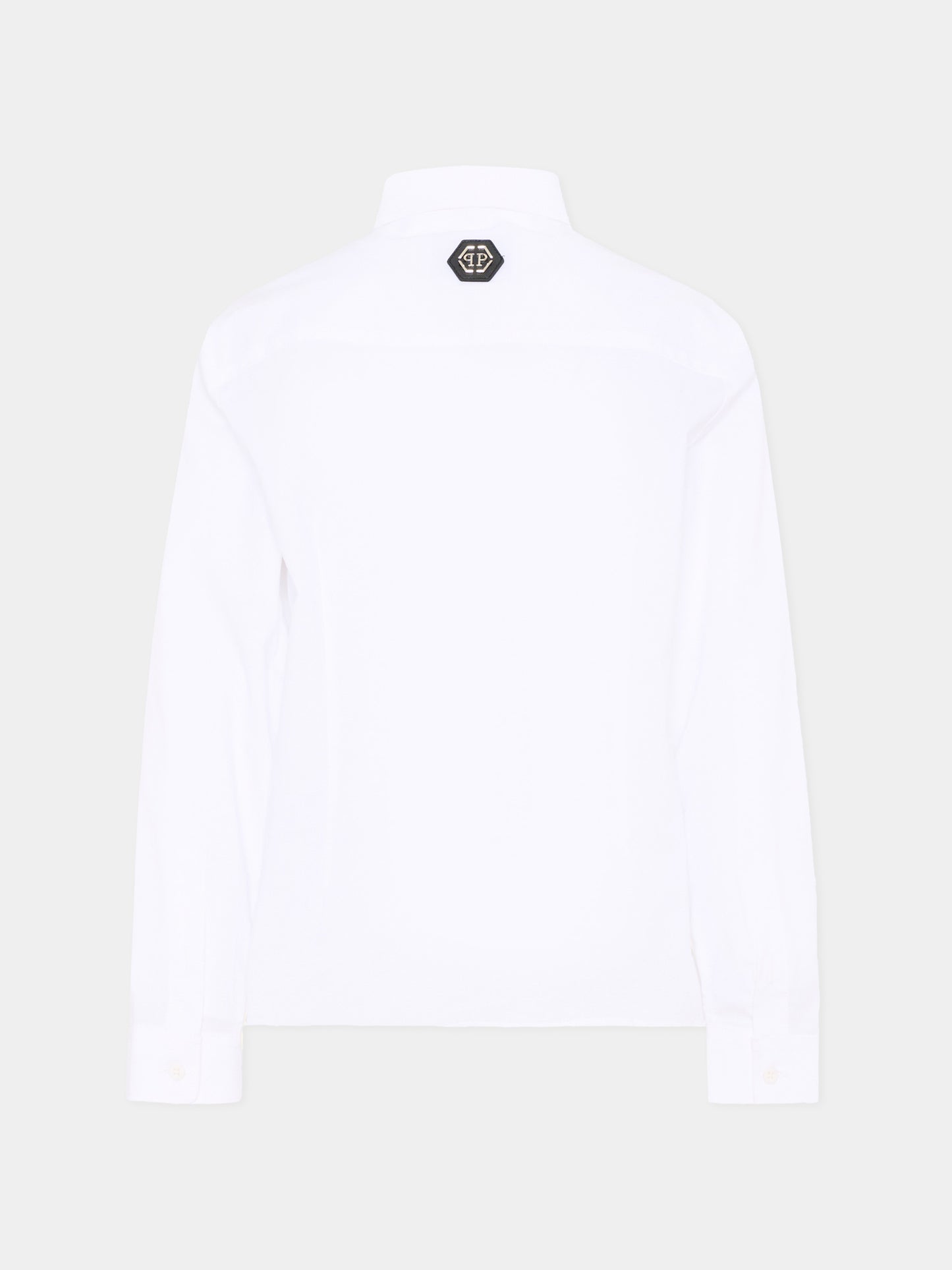 Camicia bianca per bambino con logo,Philipp Plein Junior,S6PHJBSI248 002