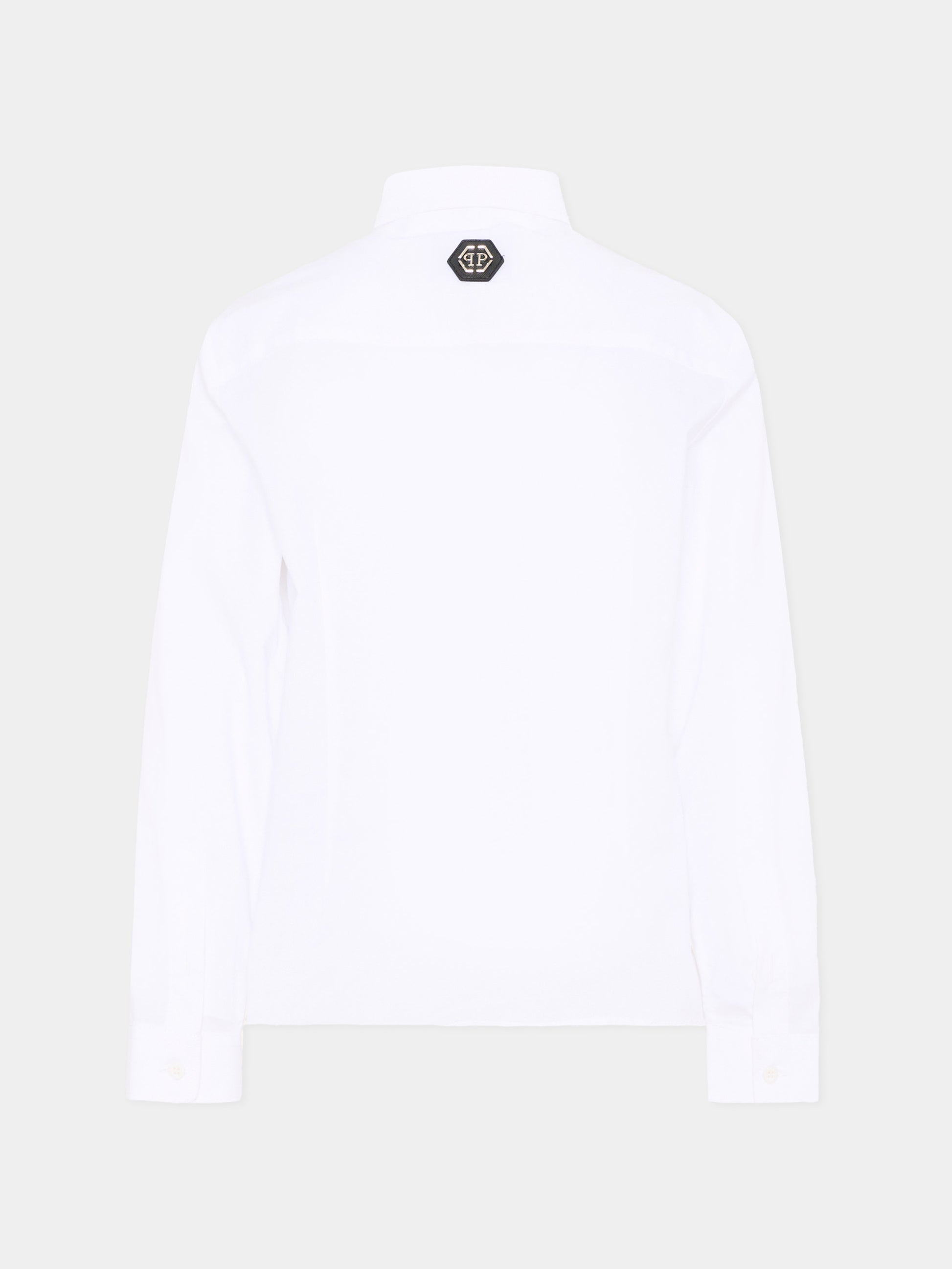 Camicia bianca per bambino con logo,Philipp Plein Junior,S6PHJBSI248 002