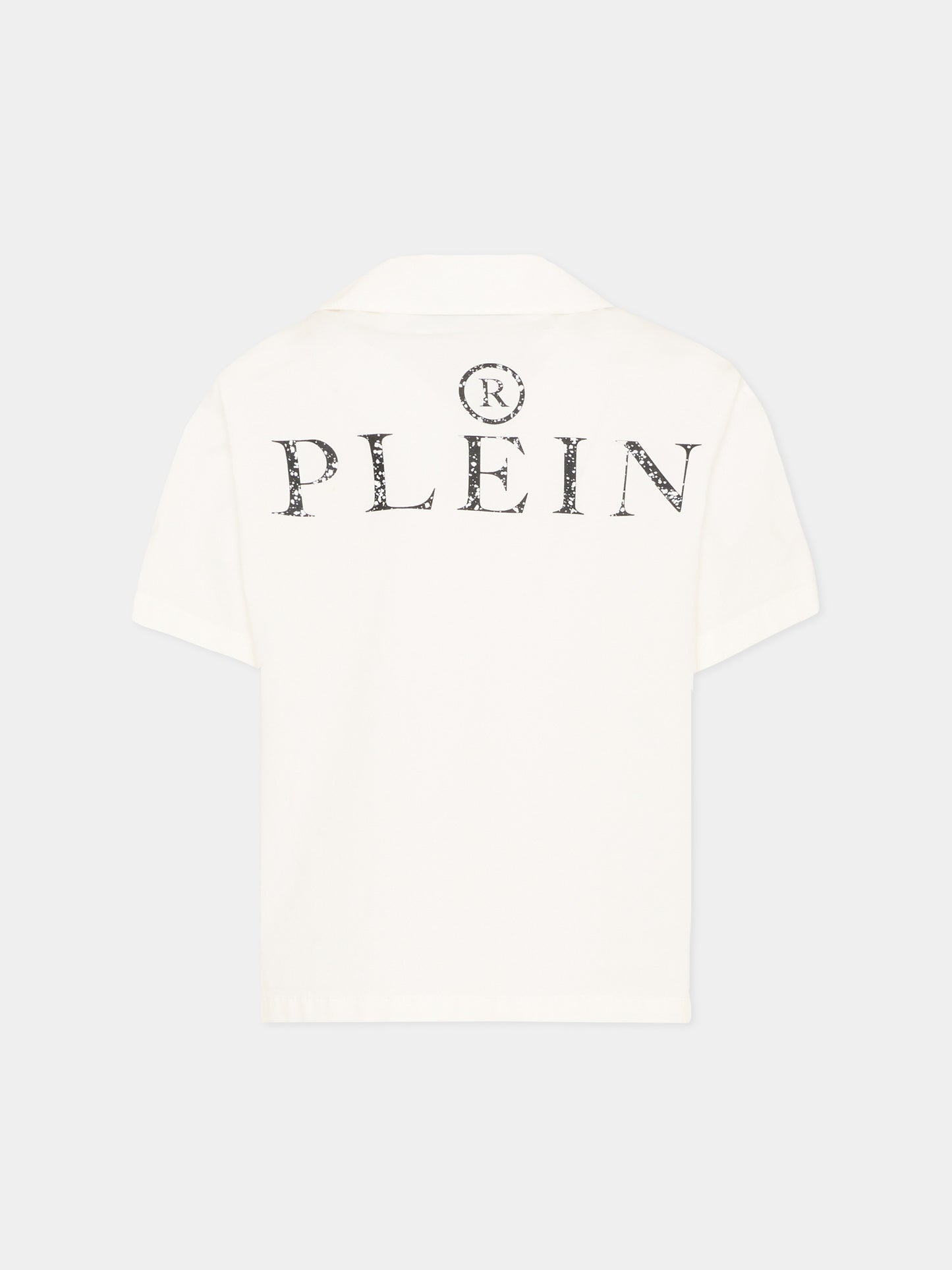 Camicia bianca per bambino con teschio,Philipp Plein Junior,S6PHJBSI253 002