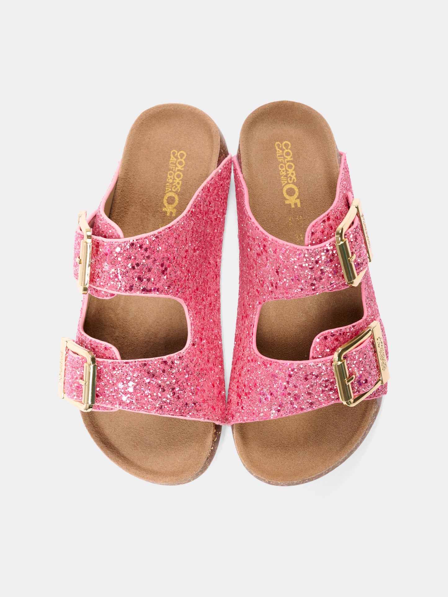 Sandali rosa glitter per bambina,Colors Of California,HC 2415N SUNC