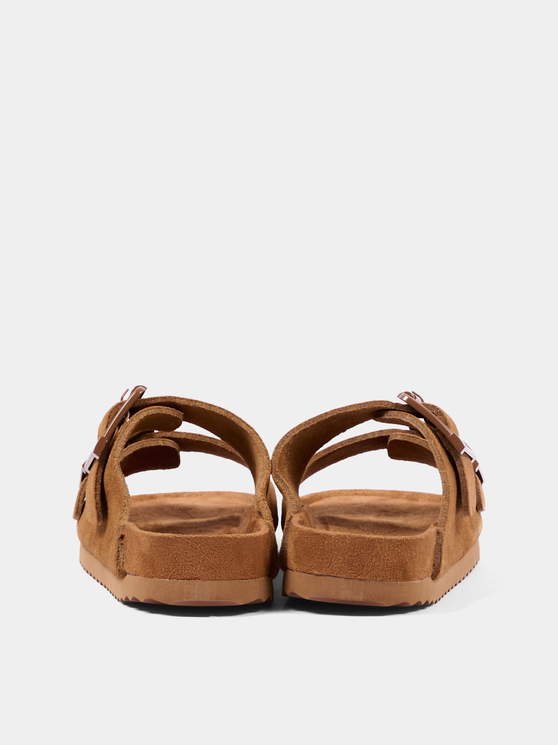 Sandali marroni per bambina con fibbie,Colors Of California,HC 3208N TAN