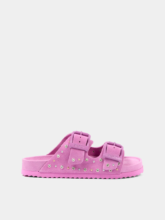 Sandali lilla per bambina con strass,Colors Of California,HC 2508N DER