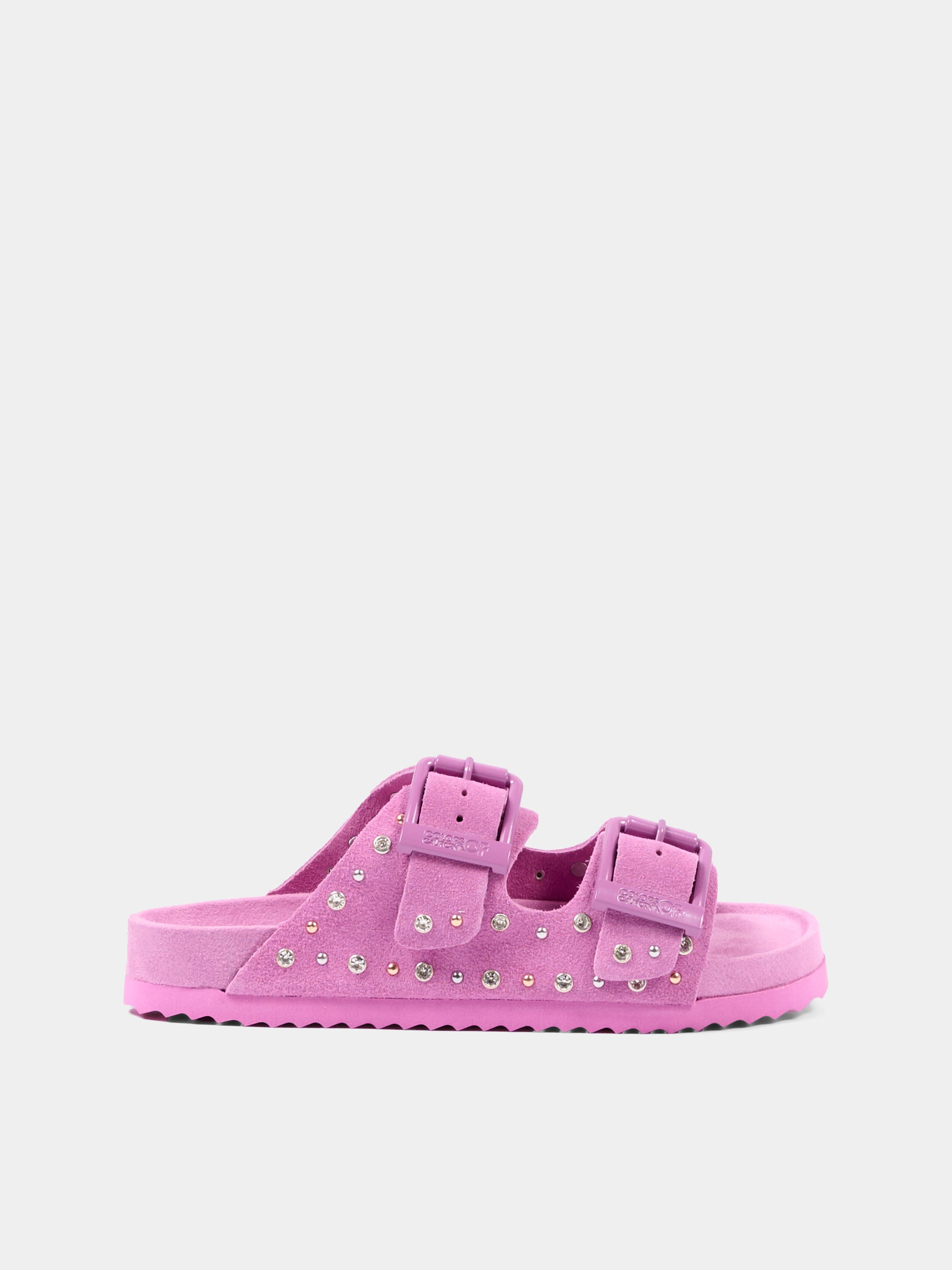 Sandali lilla per bambina con strass,Colors Of California,HC 2508N DER