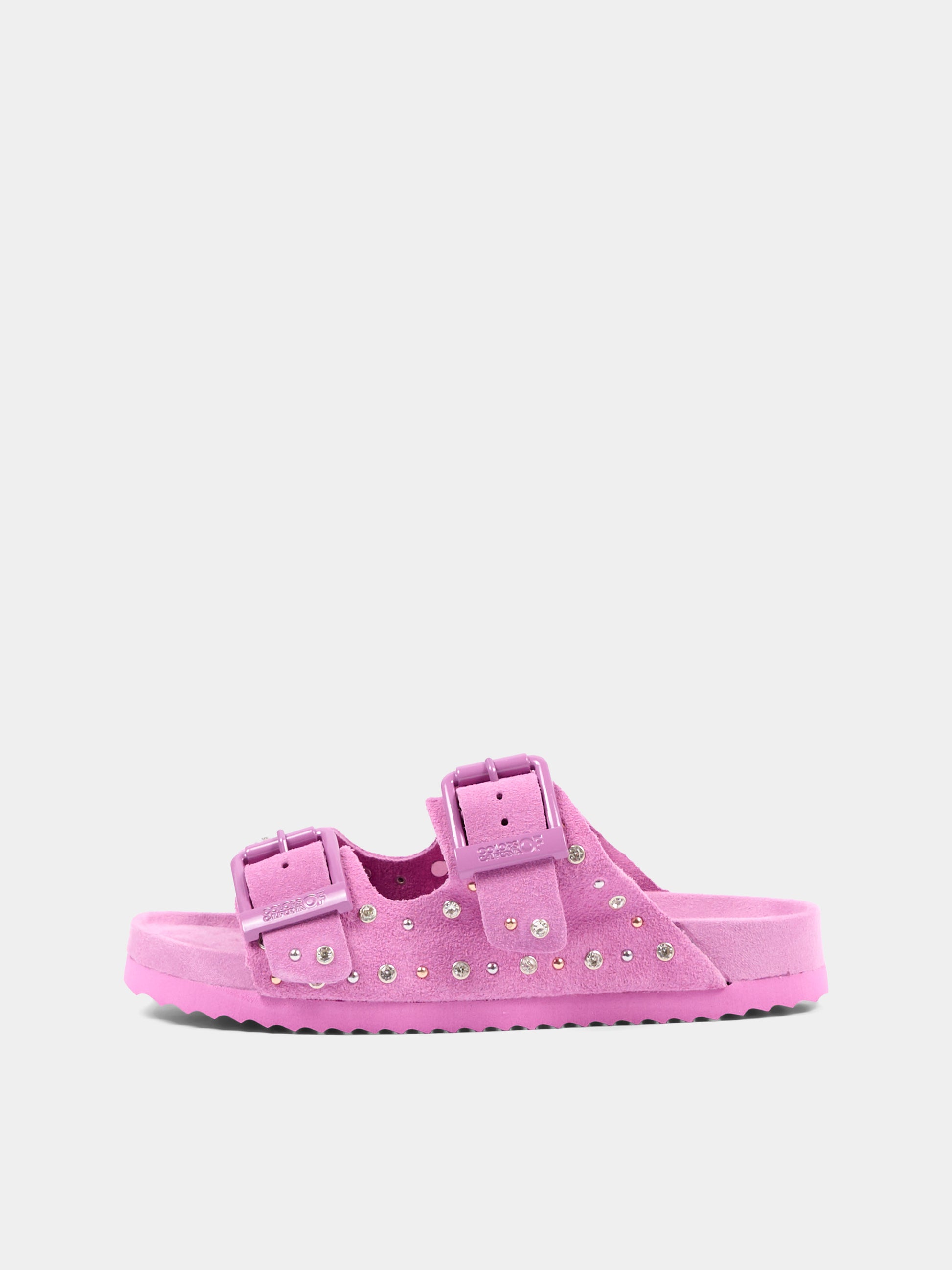 Sandali lilla per bambina con strass,Colors Of California,HC 2508N DER