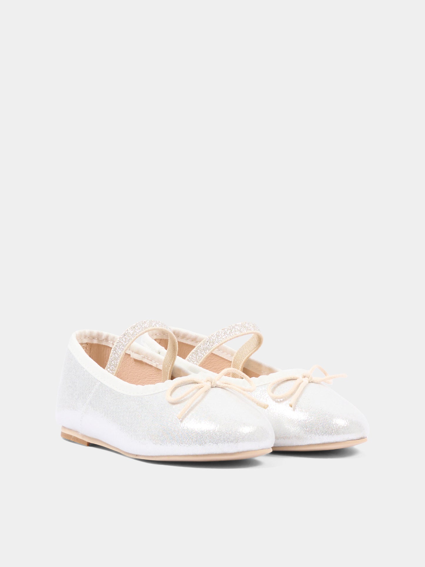 Ballerine argento per bambina glitterate,Colors Of California,HC YUCCAK02 SIL