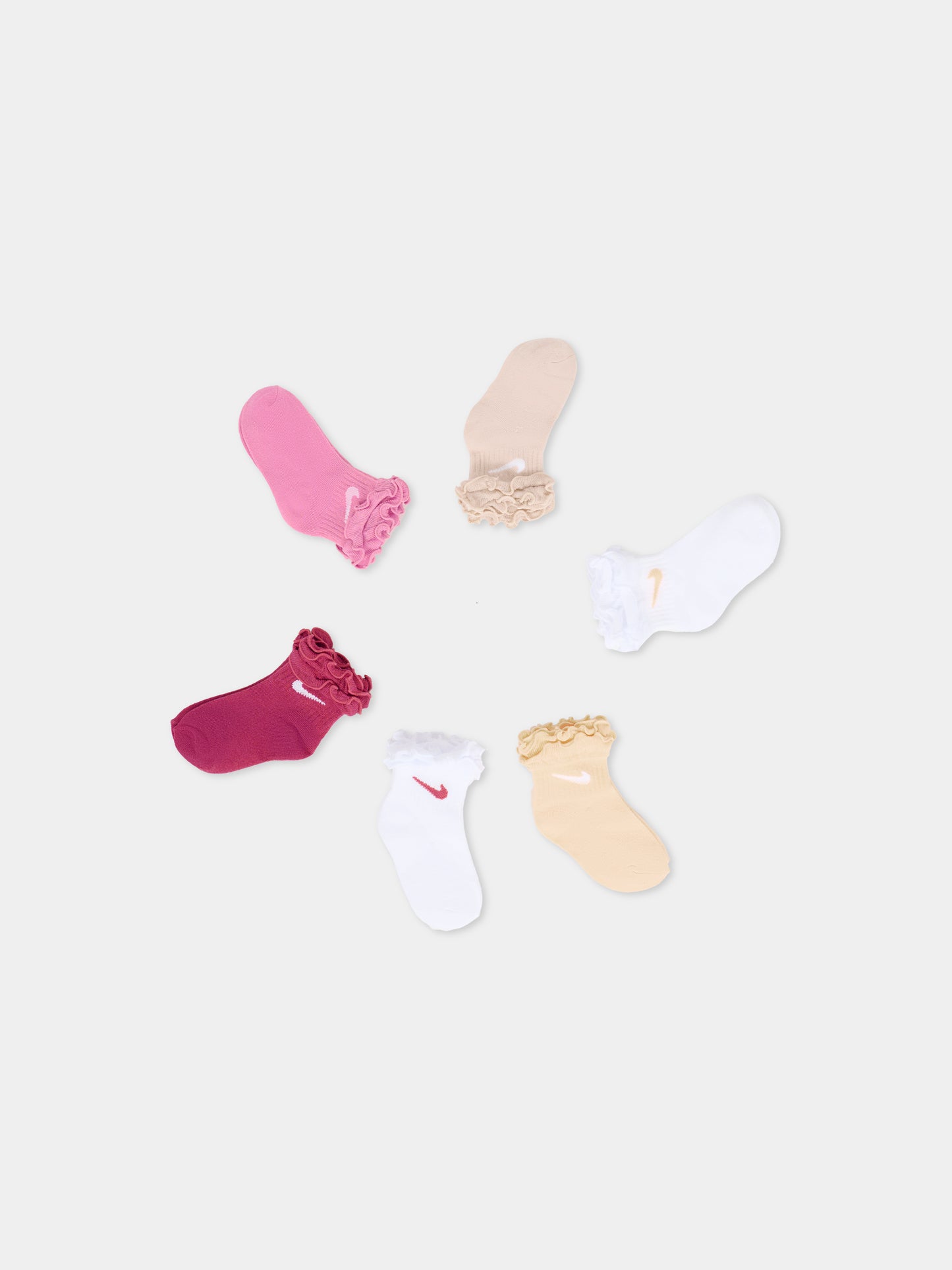 Set calzini multicolor per bambina con swoosh,Nike,NN1285 ADZ