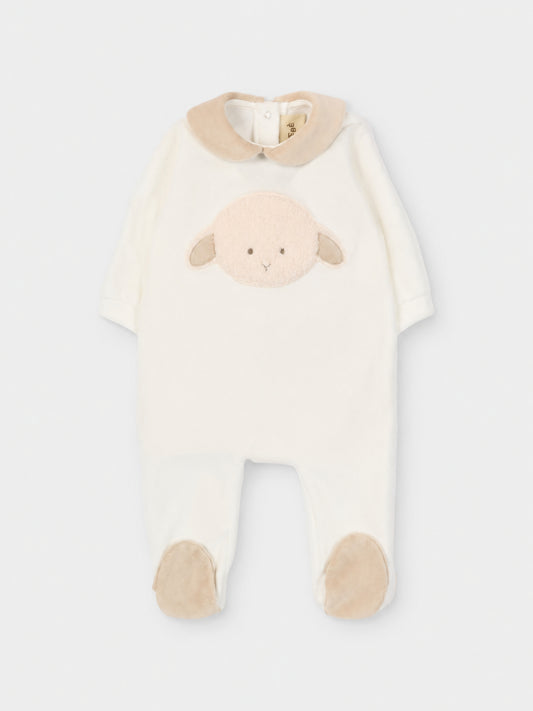 White babygrow for babykids with lamb