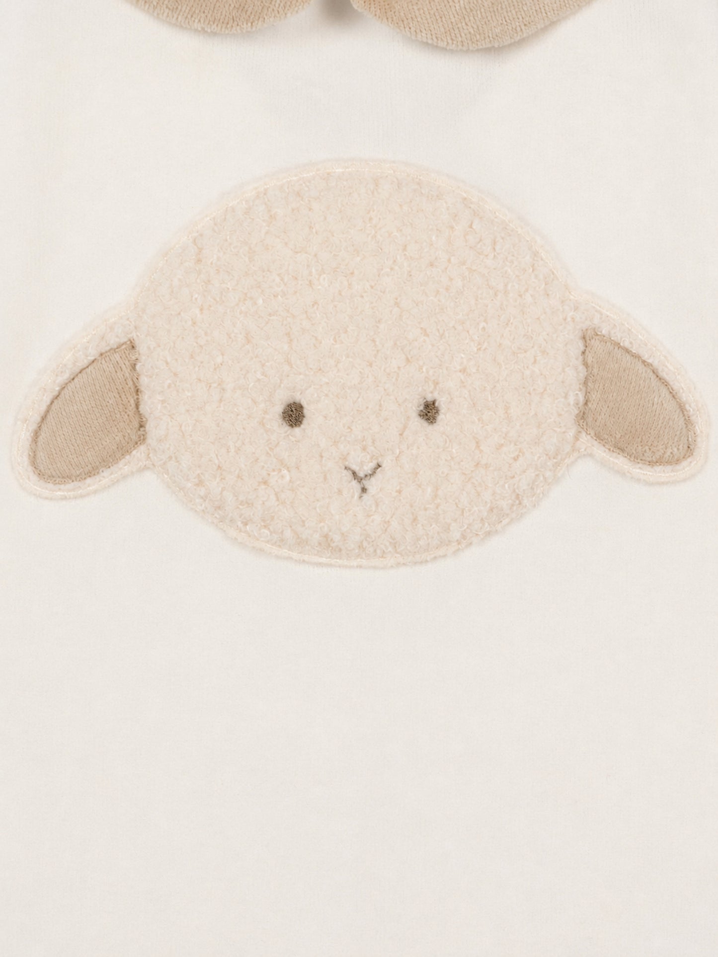 Tutina bianca per neonati con agnellino,Le Boo Beebè,CB011 2021