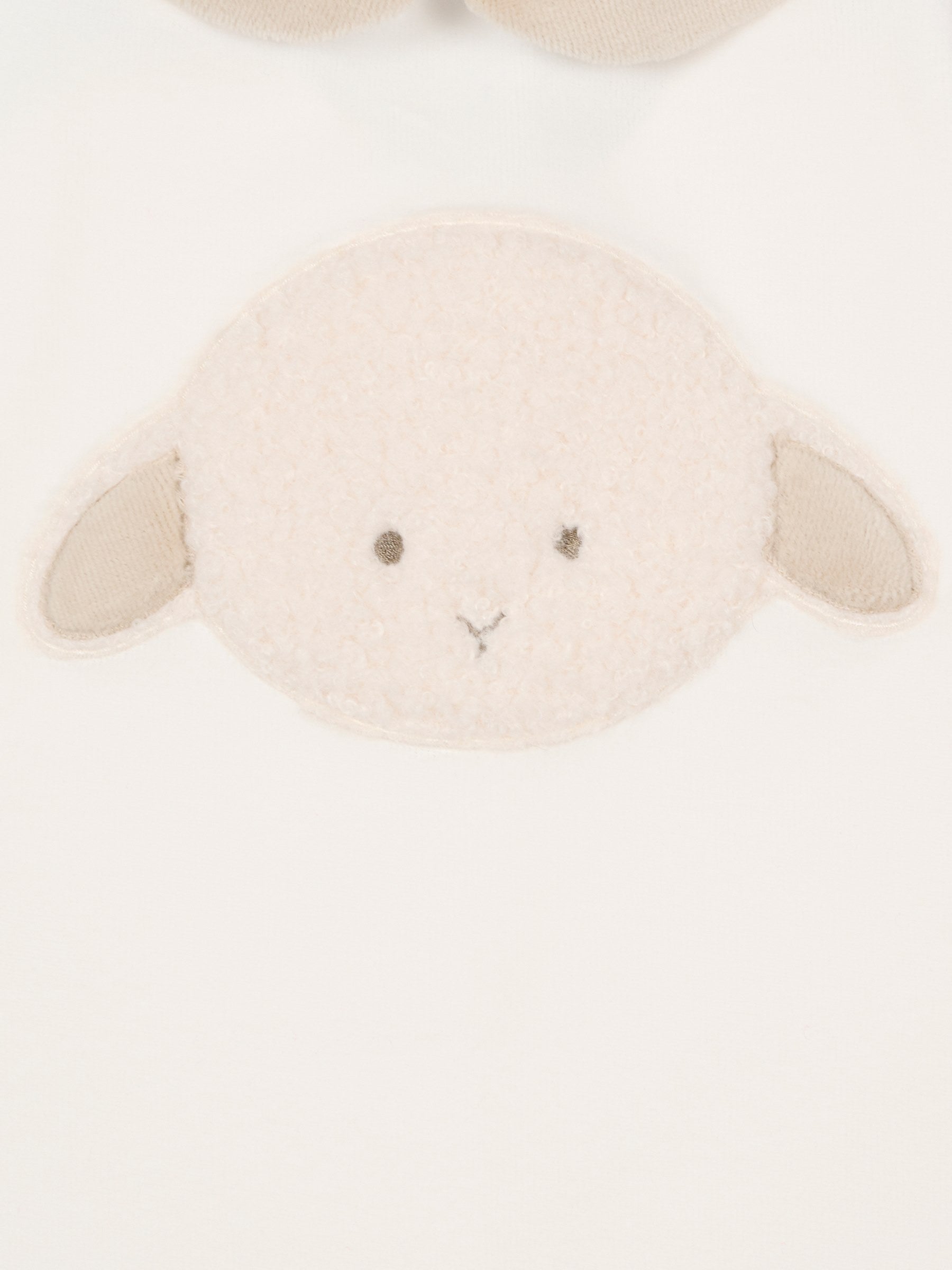 Tutina bianca per neonati con agnellino,Le Boo Beebè,CB011 2021