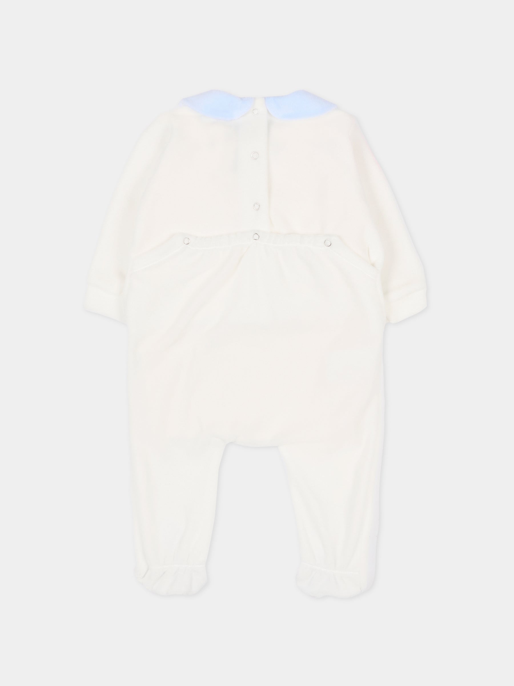 Tutina bianca per neonato con agnellino e papillon,Le Boo Beebè,CB011 2040