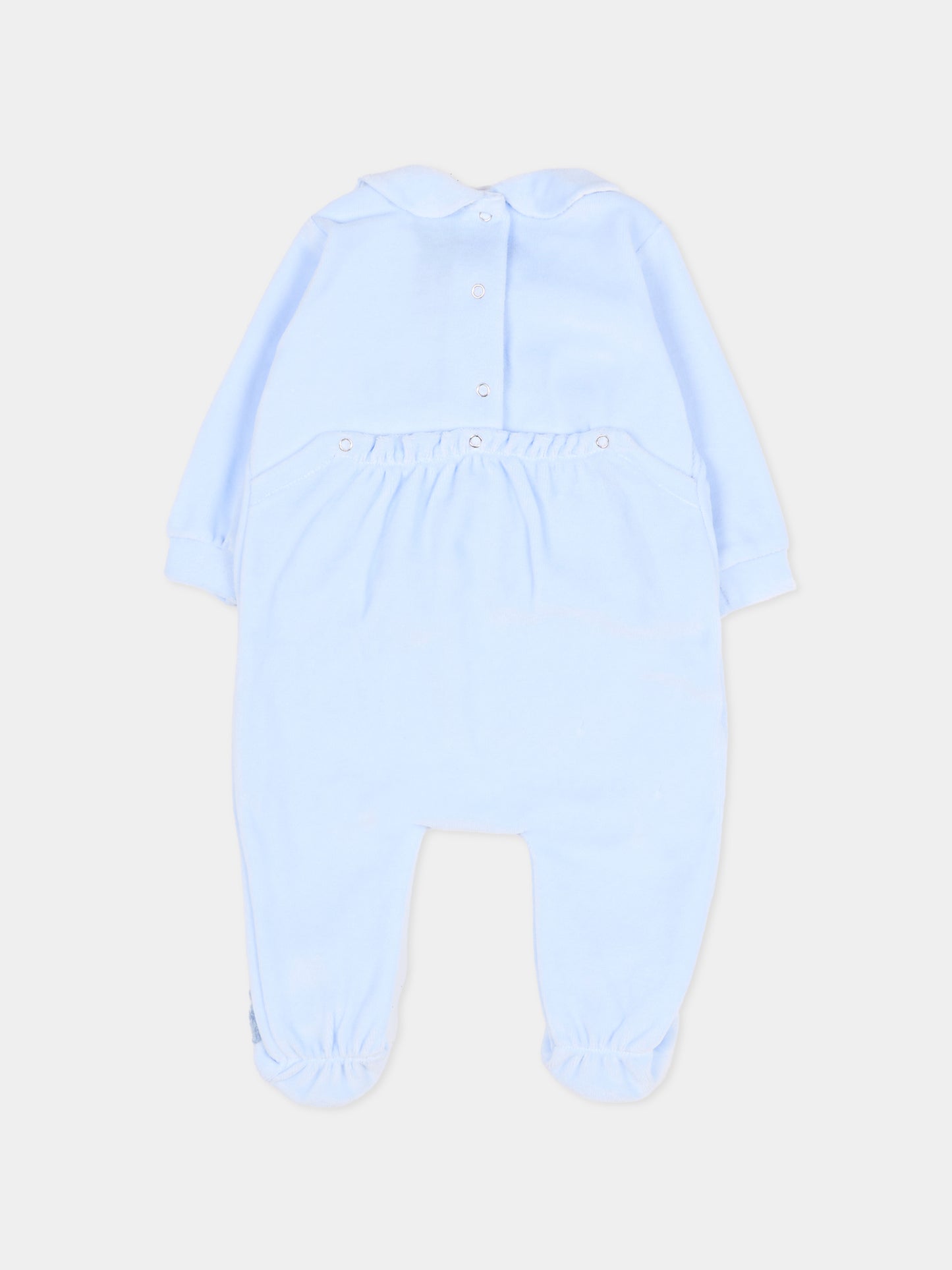 Tutina celeste per neonato con agnellino e papillon,Le Boo Beebè,CB011 40