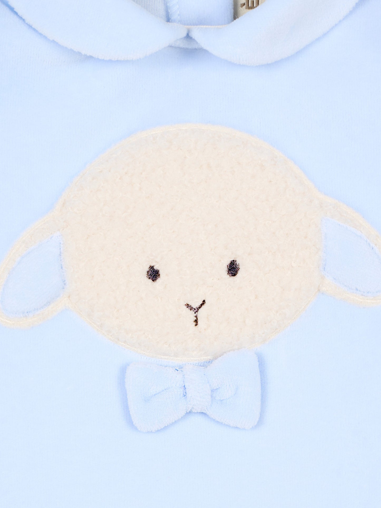 Tutina celeste per neonato con agnellino e papillon,Le Boo Beebè,CB011 40