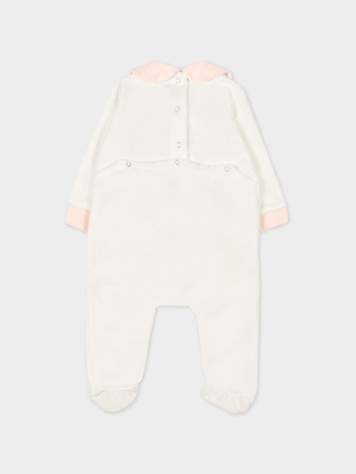 Tutina bianca per neonata con agnellino,Le Boo Beebè,CB012 2030