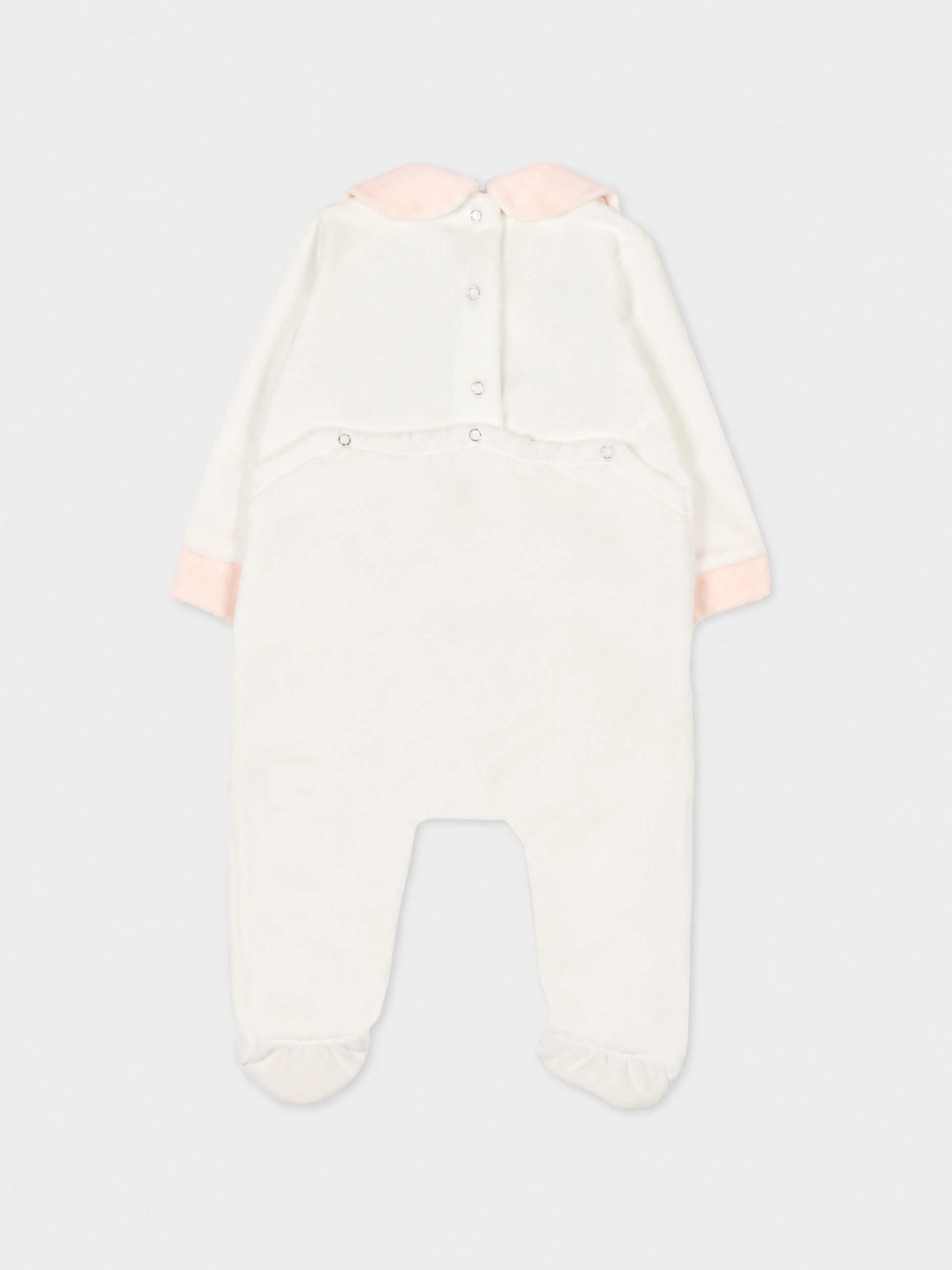 Tutina bianca per neonata con agnellino,Le Boo Beebè,CB012 2030